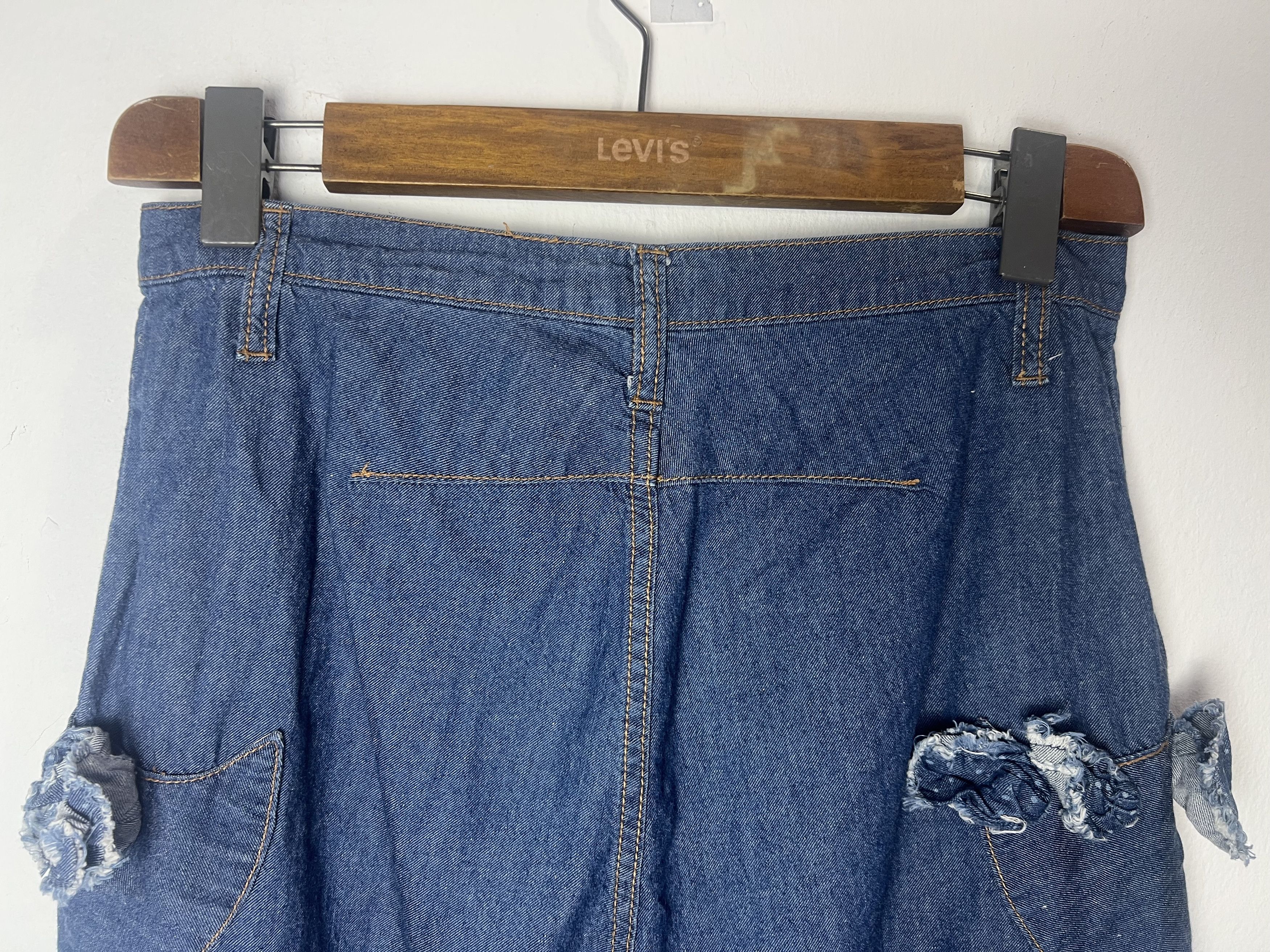 Ne-Net Ne-Net Drop Crotch Silhouette Distressed Denim Jeans Size 30" / US 8 / IT 44 - 7 Thumbnail