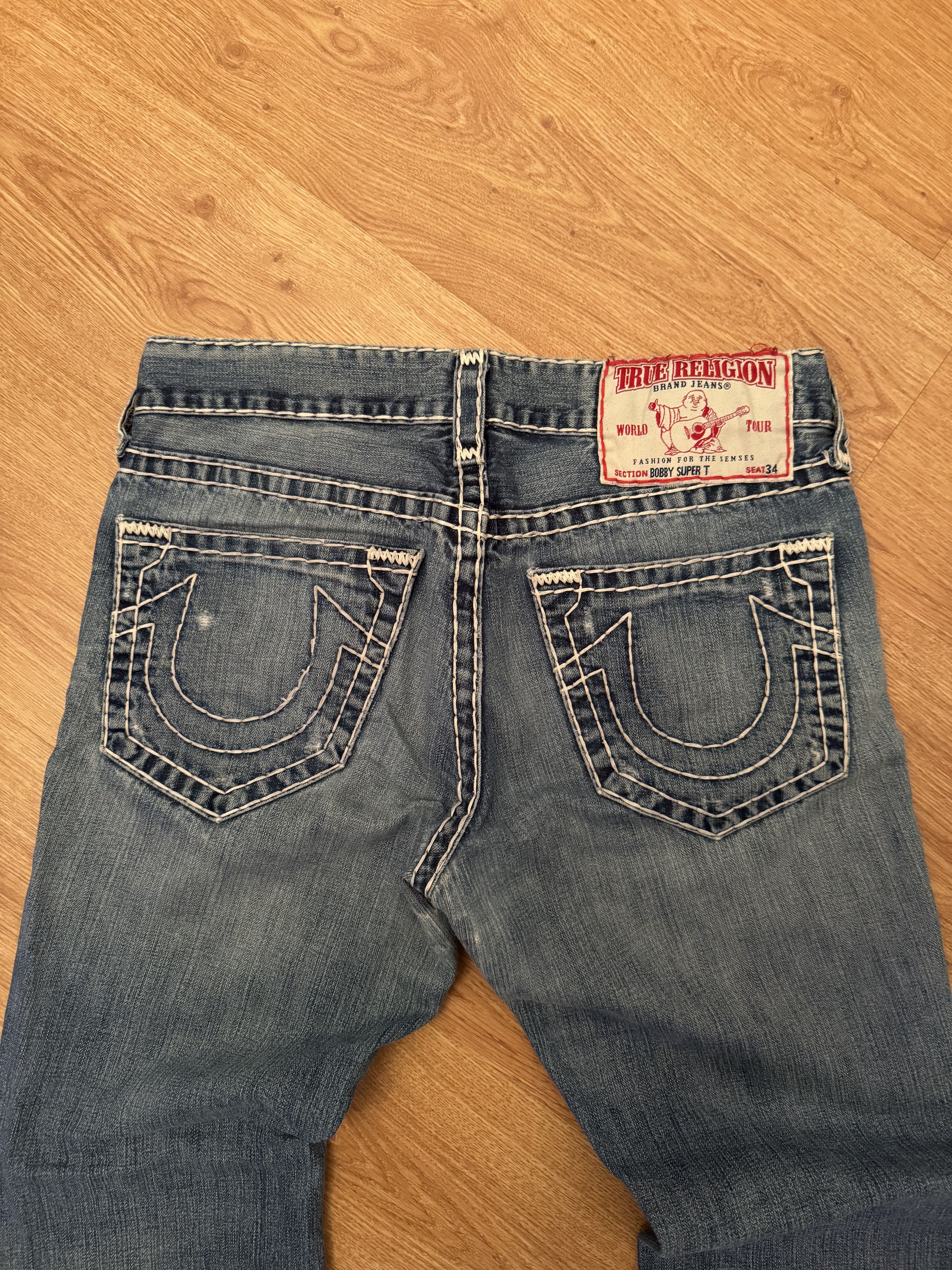 True Religion Vintage Y2K True Religion Dstressed Denim Jeans Size US 32 / EU 48 - 3 Thumbnail