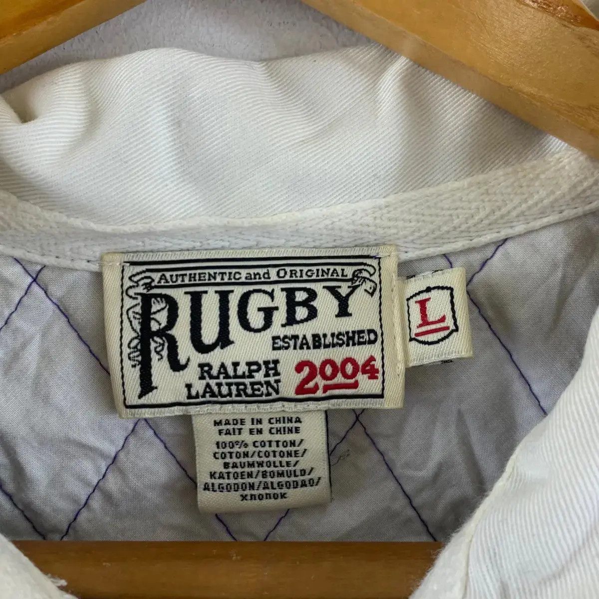 Polo Ralph Lauren Vintage POLO RALPH LAUREN RUGBY Striped Purple Polo Tee Size L / US 10 / IT 46 - 4 Thumbnail