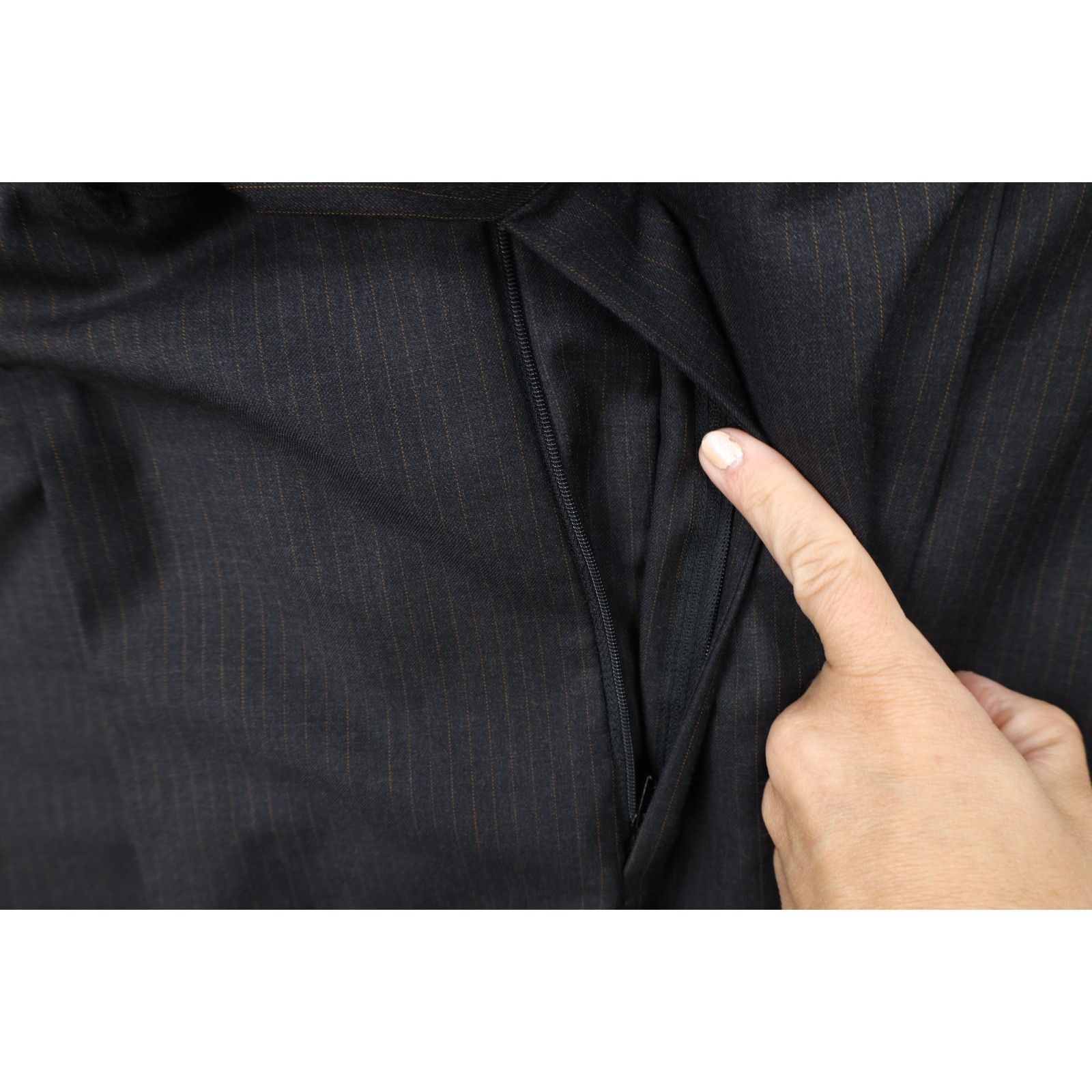 Nautica Vintage Nautica Wool Pinstriped 2 Piece Suit Wedding Size 46L - 14 Thumbnail