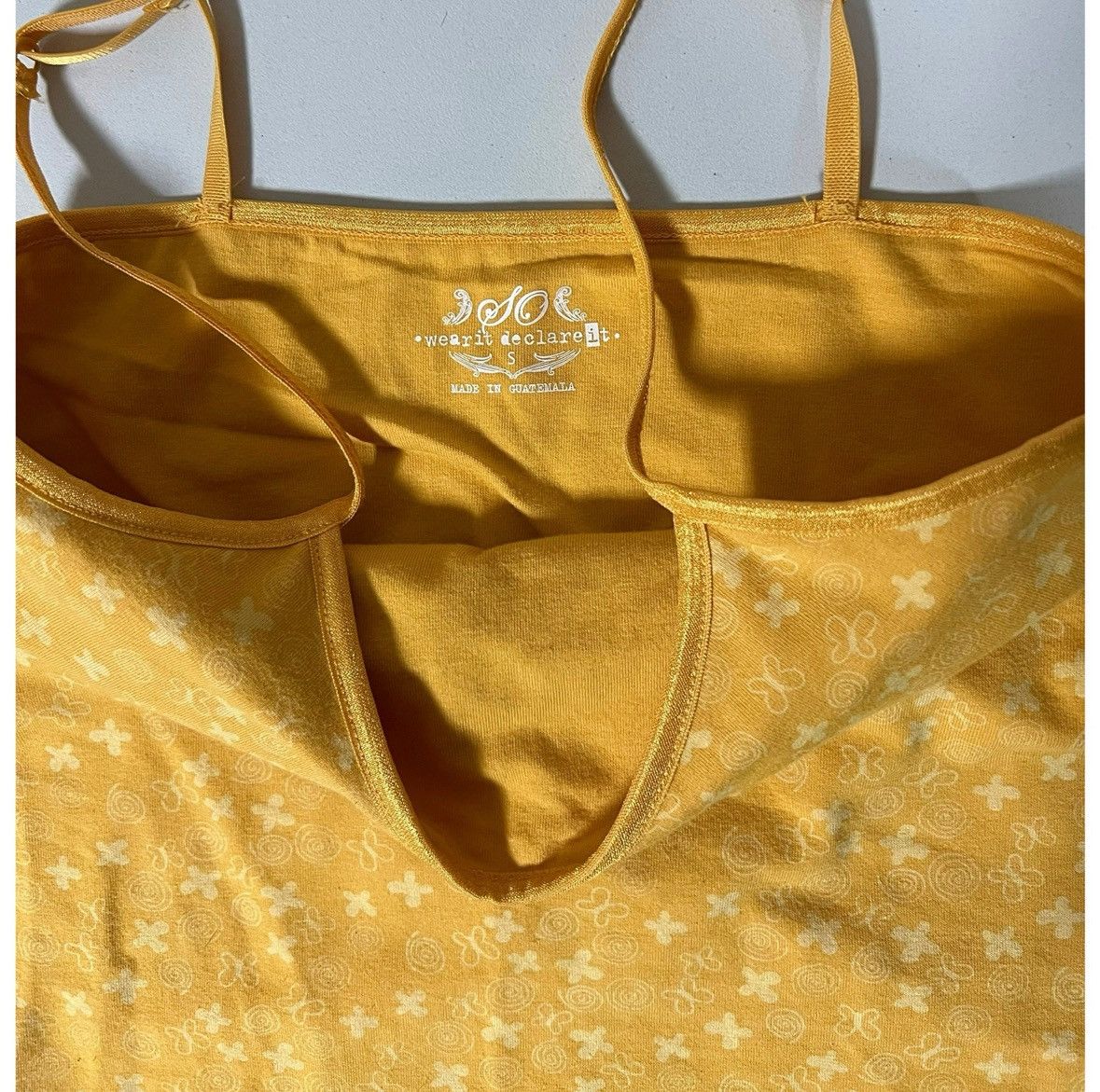 Vintage SO Yellow Butterfly Shelf-Bra Cami Camisole Shirt Size S 💛✨ Size S / US 4 / IT 40 - 4 Thumbnail
