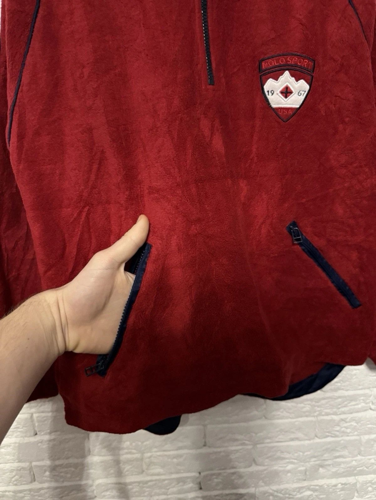 Polo Ralph Lauren Vintage Fleece Polo Sport Ralph Lauren USA 1/3 Zip Size US M / EU 48-50 / 2 - 4 Thumbnail