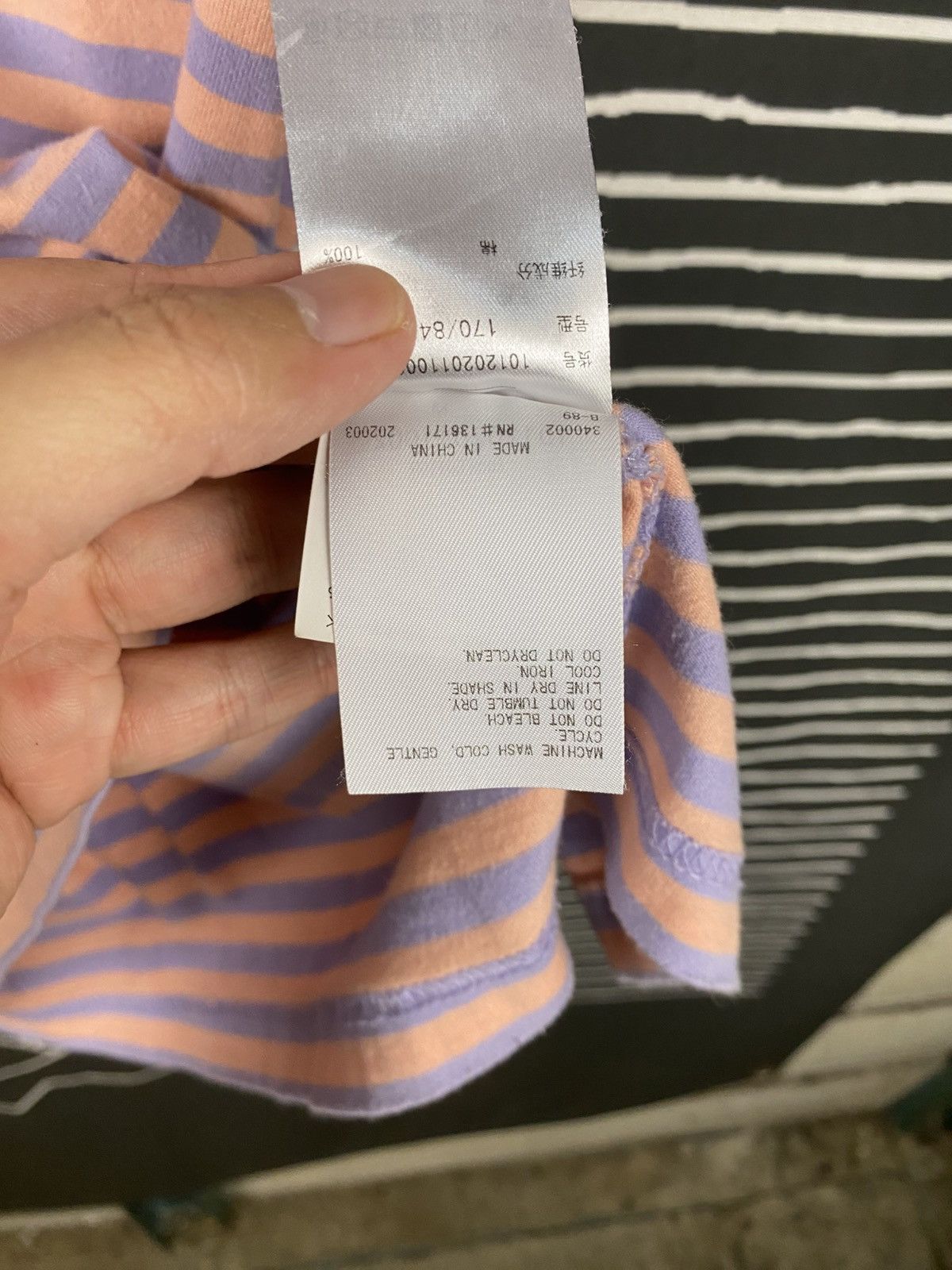X-LARGE XLARGE Striped Monkey Embroidered T-Shirt Pastel Purple Pink Size US M / EU 48-50 / 2 - 6 Thumbnail