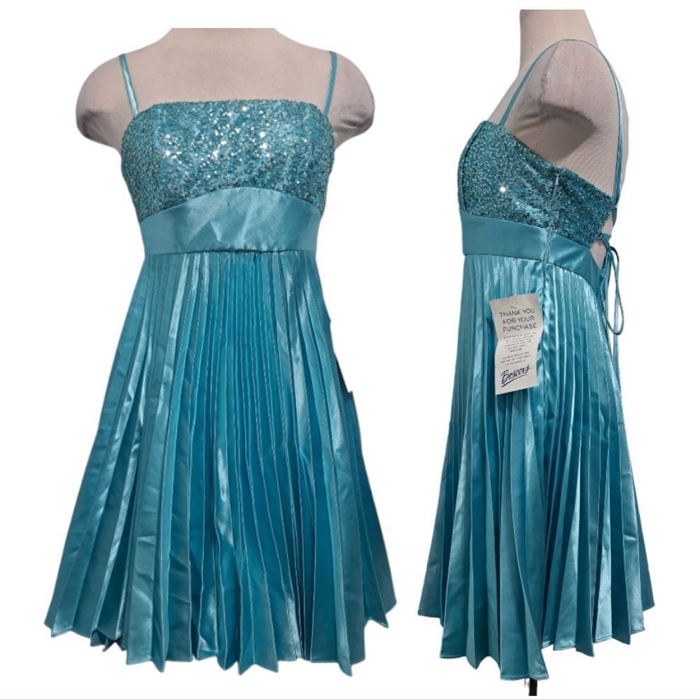 Other Vintage Jessica McClintock For Gunne Sax Pleated Sequins Coc Size M / US 6-8 / IT 42-44 - 3 Thumbnail