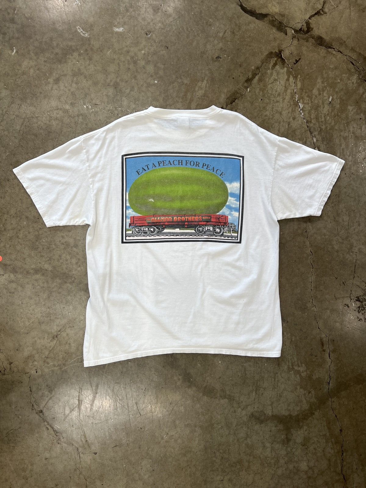 Band Tees Vintage 1995 Allman Brothers Peach for Peace Eat a Peach XL Size US XL / EU 56 / 4 - 5 Thumbnail