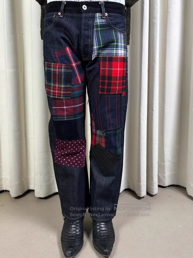 Junya Watanabe Junya Watanabe size S Vintage Patch Denim Pants Size US 27 - 4 Thumbnail
