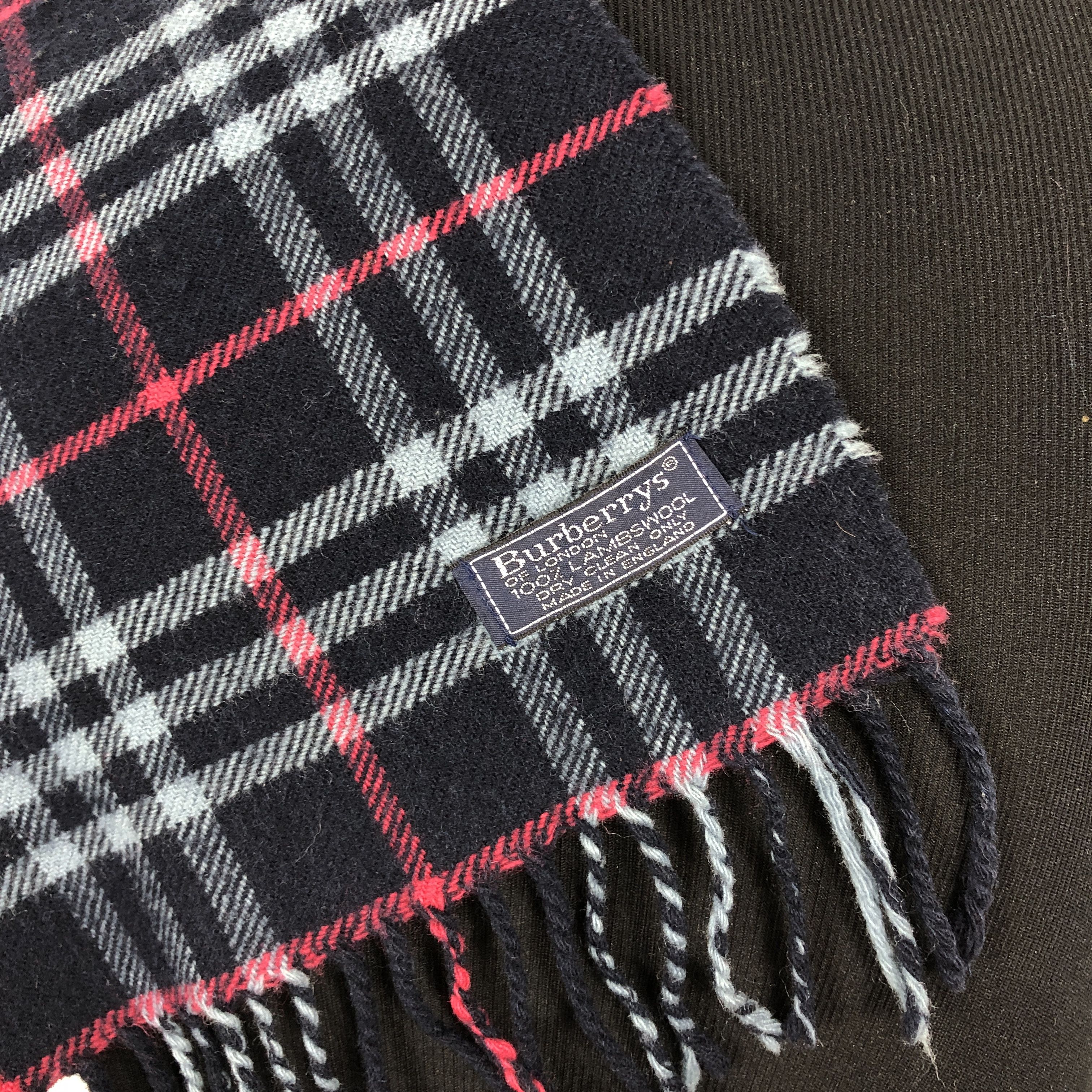 Burberry × Vintage Vintage 90s Burberry Wool Scarf Muffler MF011 Size ONE SIZE - 4 Thumbnail