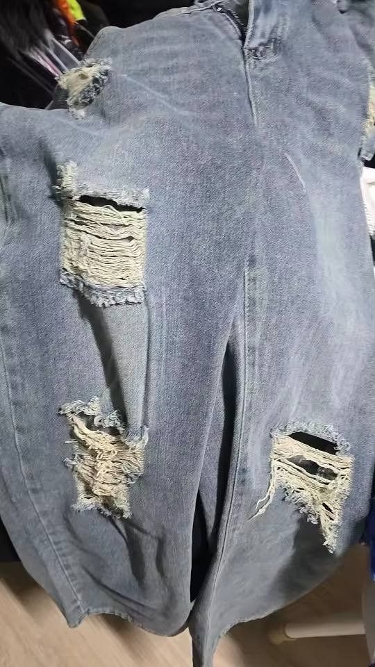 Japanese Brand × Vintage high-waisted jeans with holes in them Size 30" / US 8 / IT 44 - 3 Thumbnail
