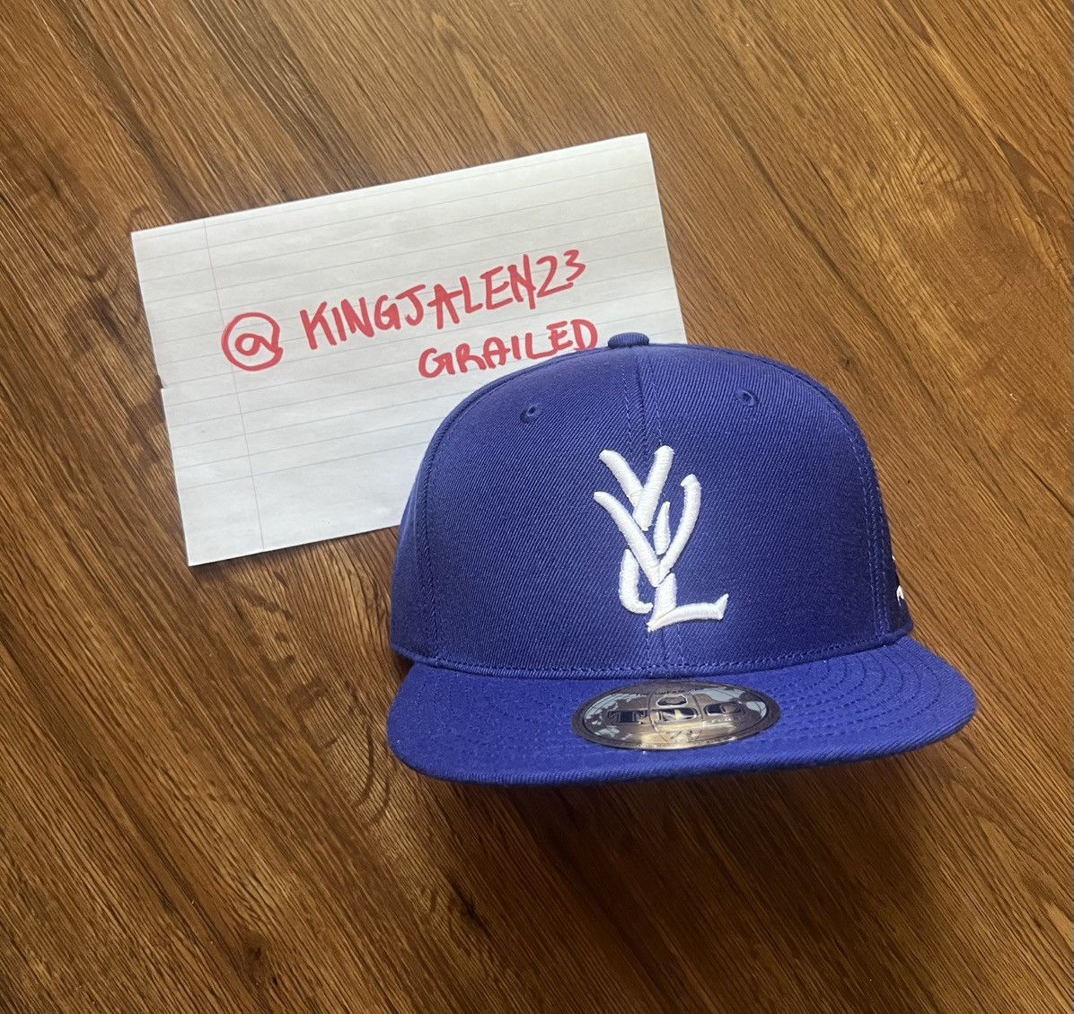 YVL 自身購入 Playboi Carti ネイビー キャップ 7 3/8 新品】Playboi Carti着用 YVLキャップ 7 3/8 ネイビー - メルカリ