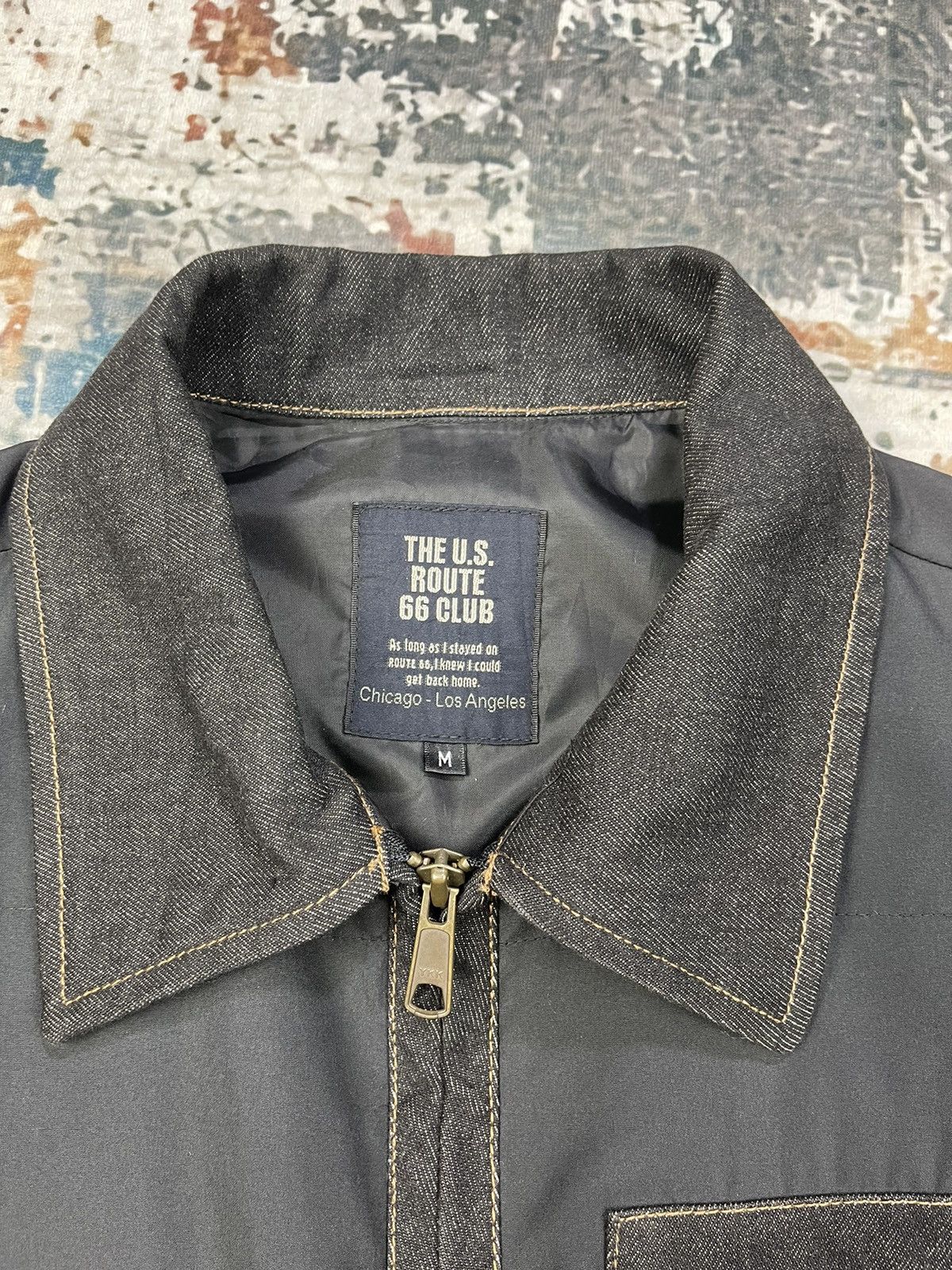 Route 66 × Vintage Route 66 Hybrid Denim Zipper Down Jacket Size US M / EU 48-50 / 2 - 9 Thumbnail