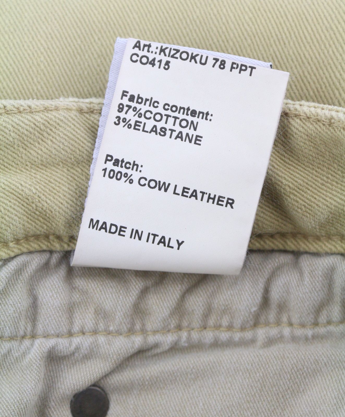 R13 BOY STRAIGHT 30 Khaki Stretch Washed Ankle Casual 86312 Size 30" / US 8 / IT 44 - 10 Thumbnail