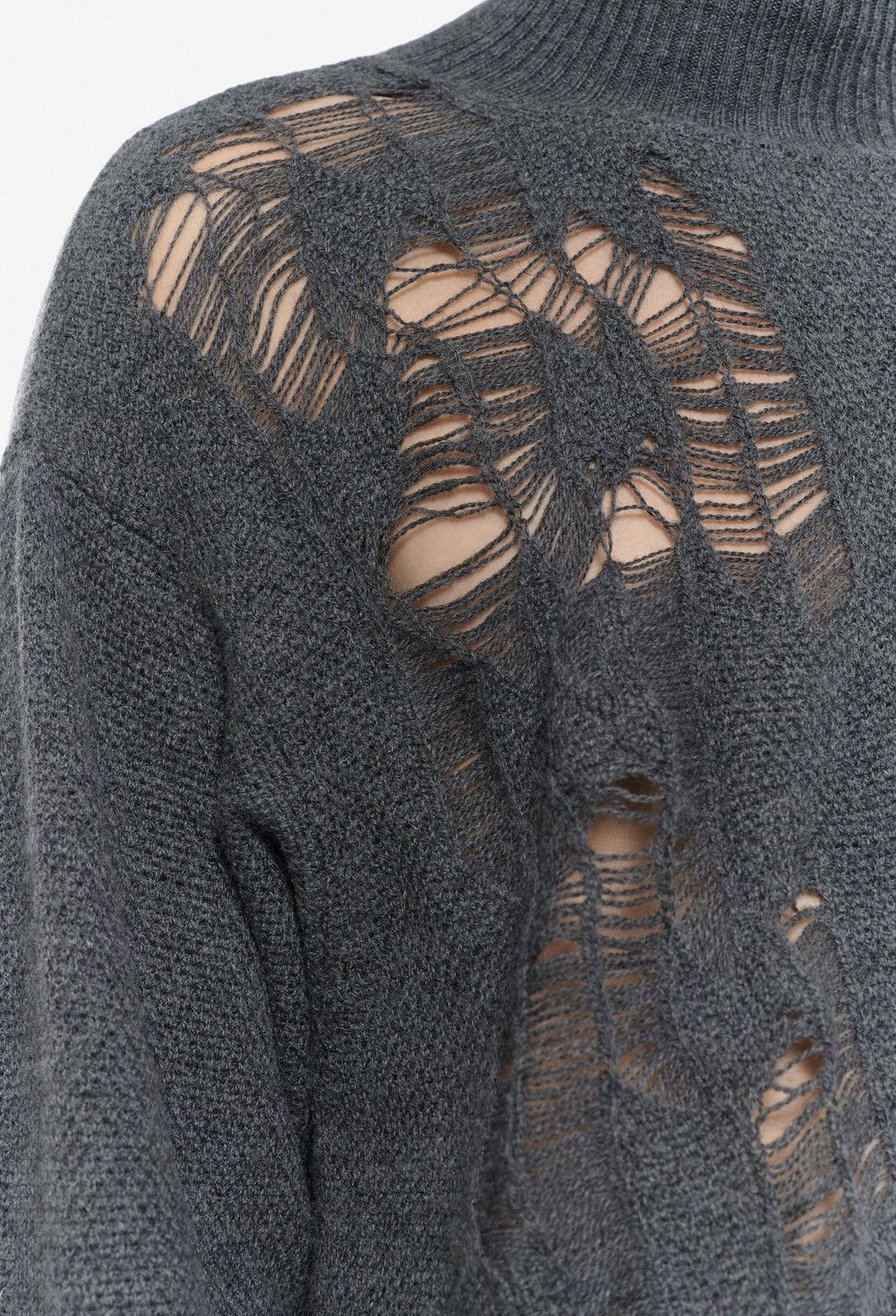 Ann Demeulemeester Amn Demeulemeester Gabriela Destroyed Wool Sweater Size US L / EU 52-54 / 3 - 3 Thumbnail