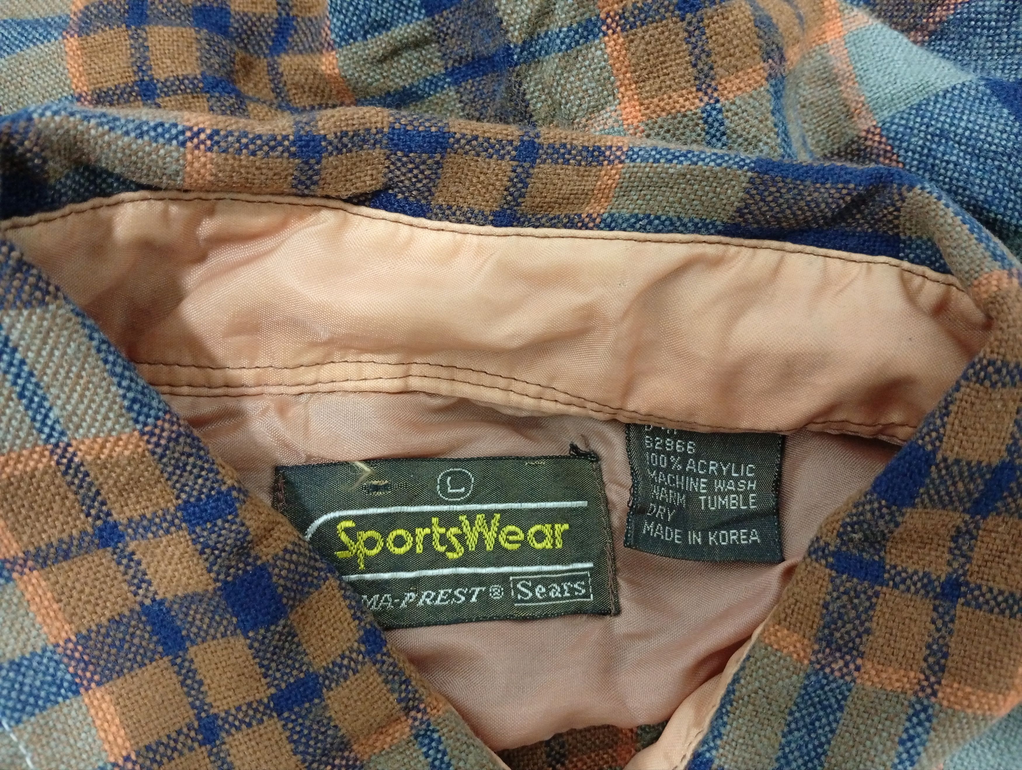 Flannel × Sears × Vintage 🔥🔥Vintage Sears Patchwork Plaid Flannel Shirt Size US M / EU 48-50 / 2 - 25 Thumbnail