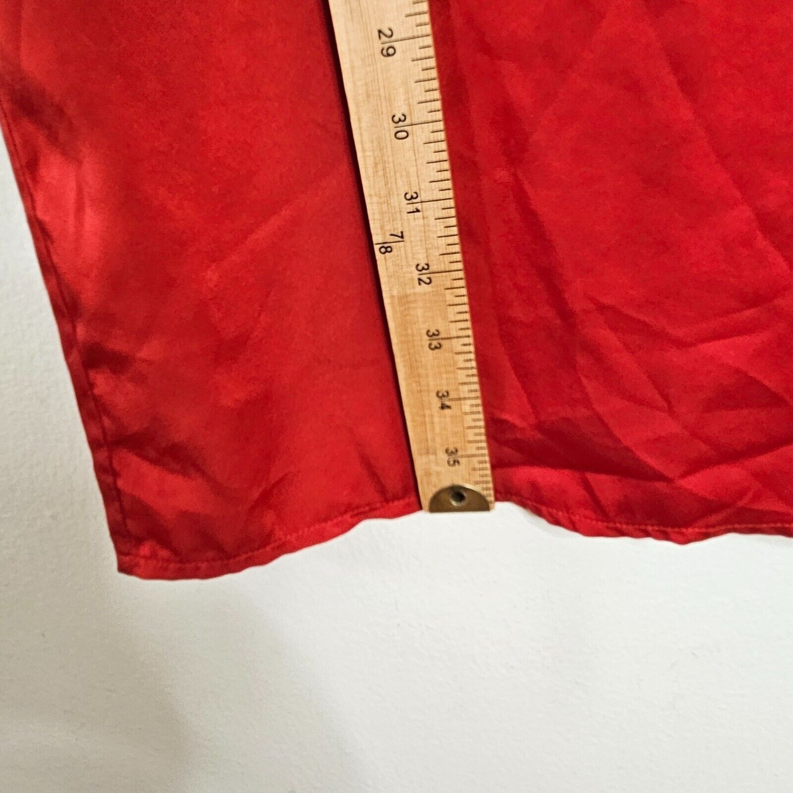 Other D&M Red Spaghetti Strap Drape Front Slit Zip Satin Dress S Size S / US 4 / IT 40 - 7 Thumbnail