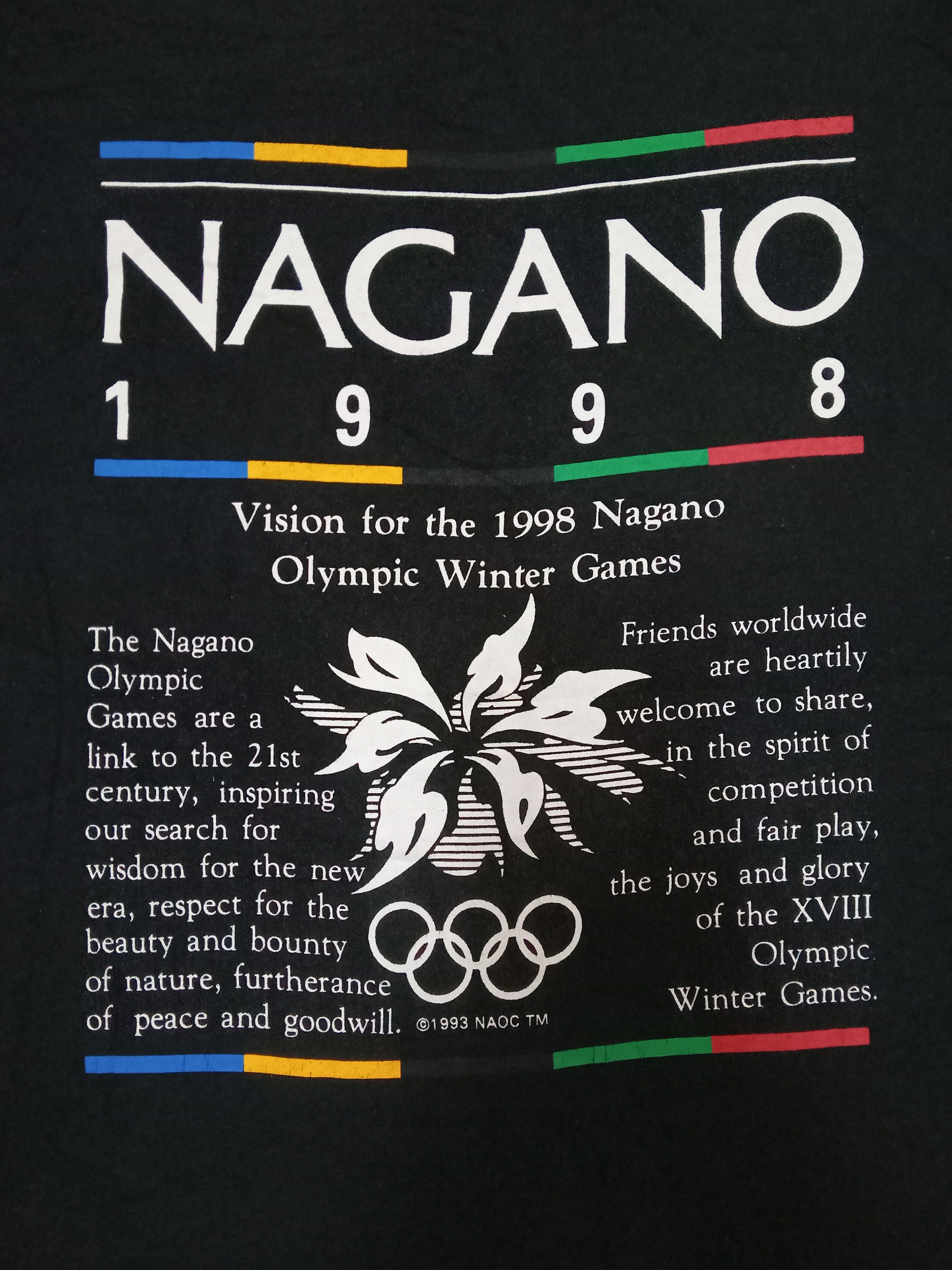 Mizuno Vintage Nagano 1998 Olympic Winter Game T Shirt Size US M / EU 48-50 / 2 - 5 Thumbnail