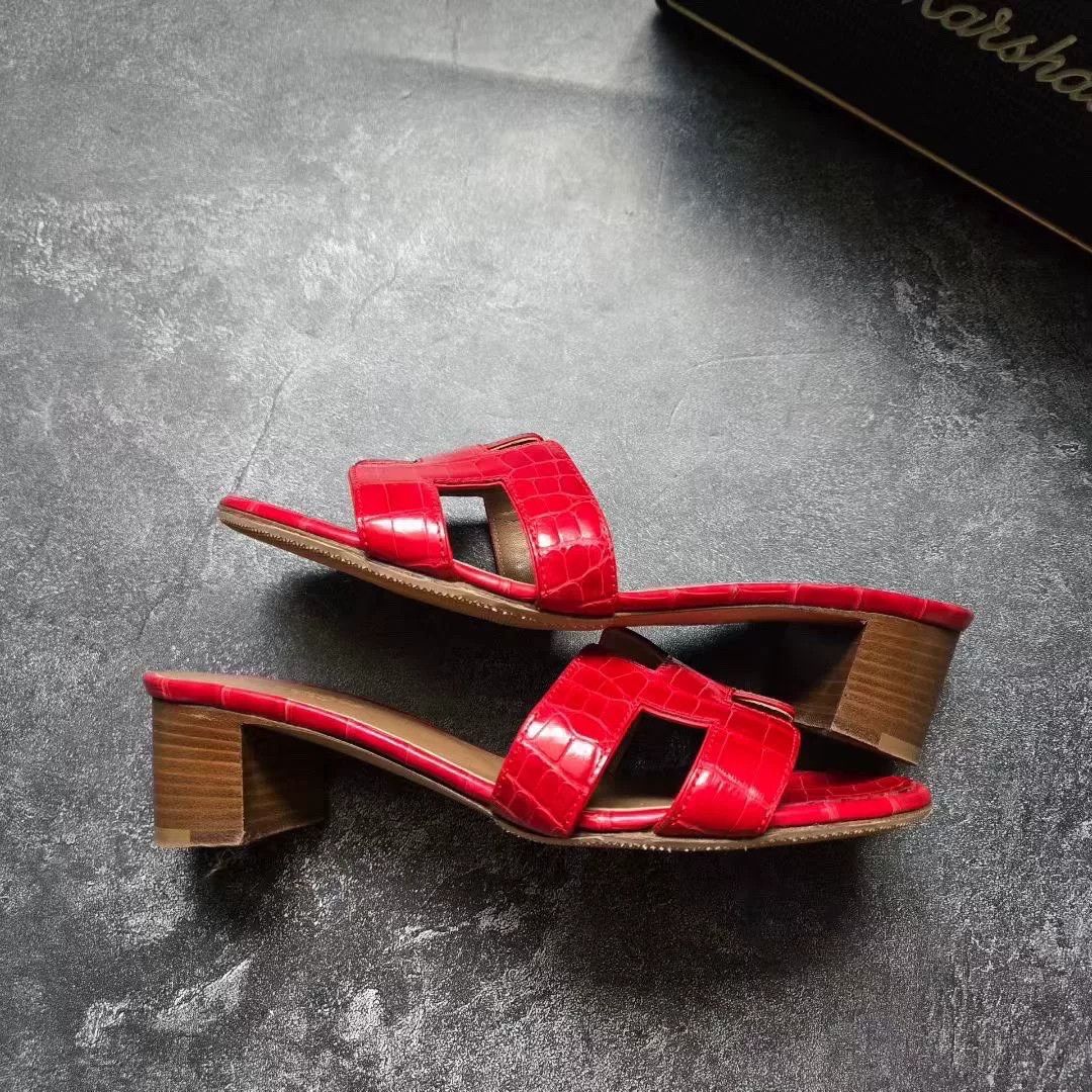 Hermes Hermes Red Sandals 36 Women Size US 6 / IT 36 - 1 Thumbnail