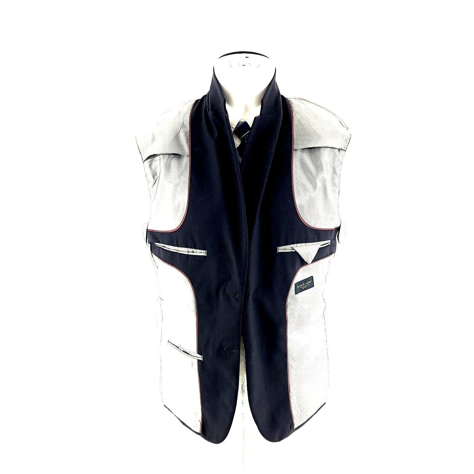 Pronto Uomo Pronto Uomo Est 1971 Wool Polyester 2 Button Blue Blazer 40S Size 40S - 10 Thumbnail