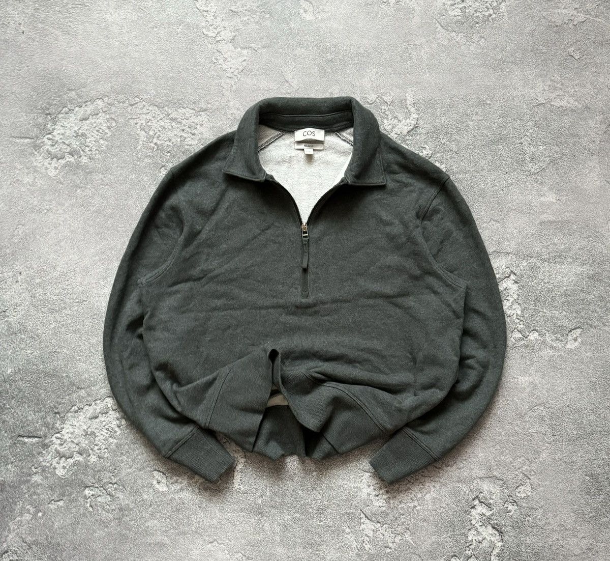 Cos × Designer COS XS 1/4 zip Wmns sweatshirt long sleeve jumper sweater Size XS / US 0-2 / IT 36-38 - 1 Thumbnail