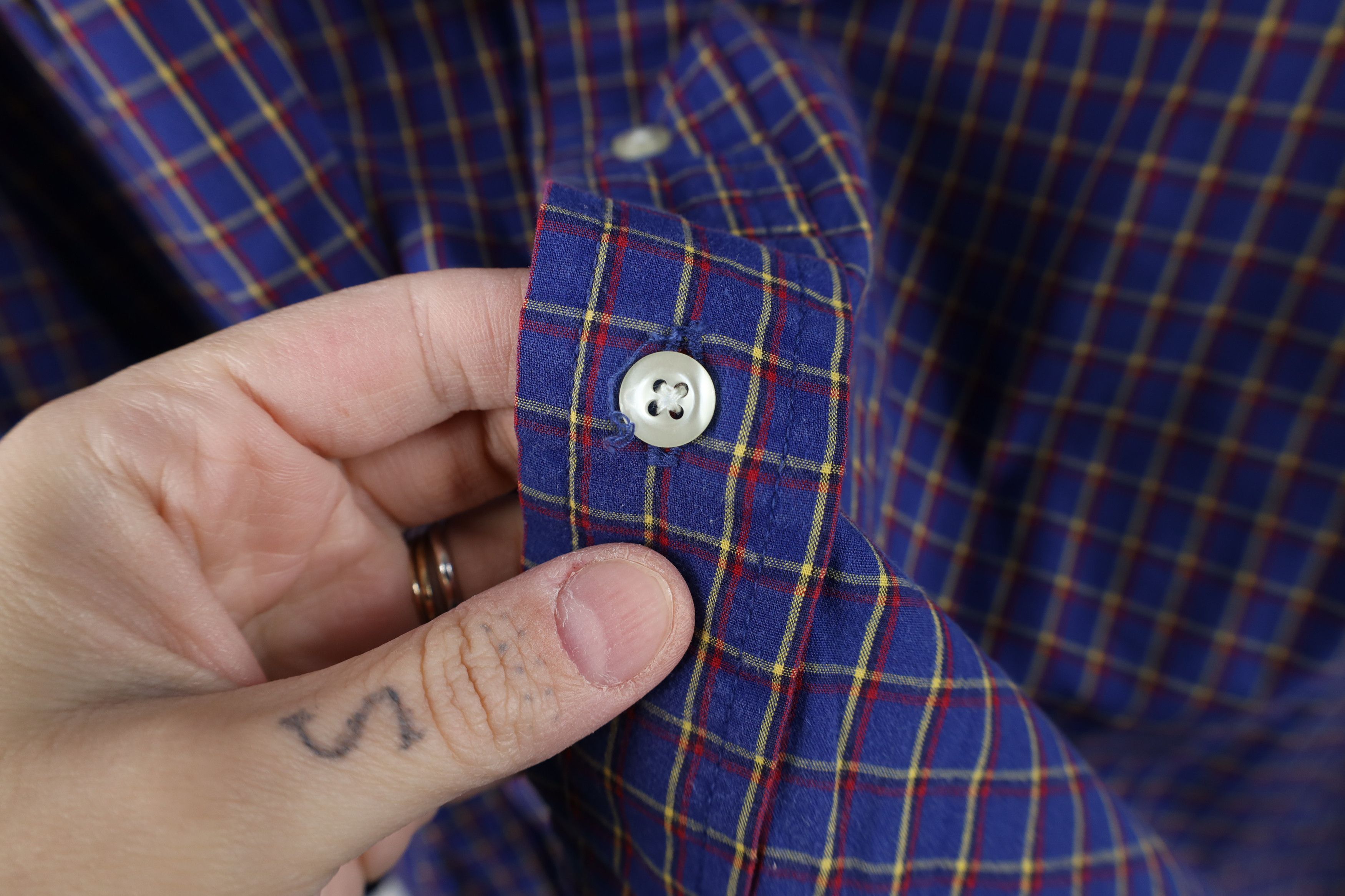 Tommy Hilfiger Vintage 90s Tommy Hilfiger Button Shirt Plaid Cotton Size US L / EU 52-54 / 3 - 9 Thumbnail