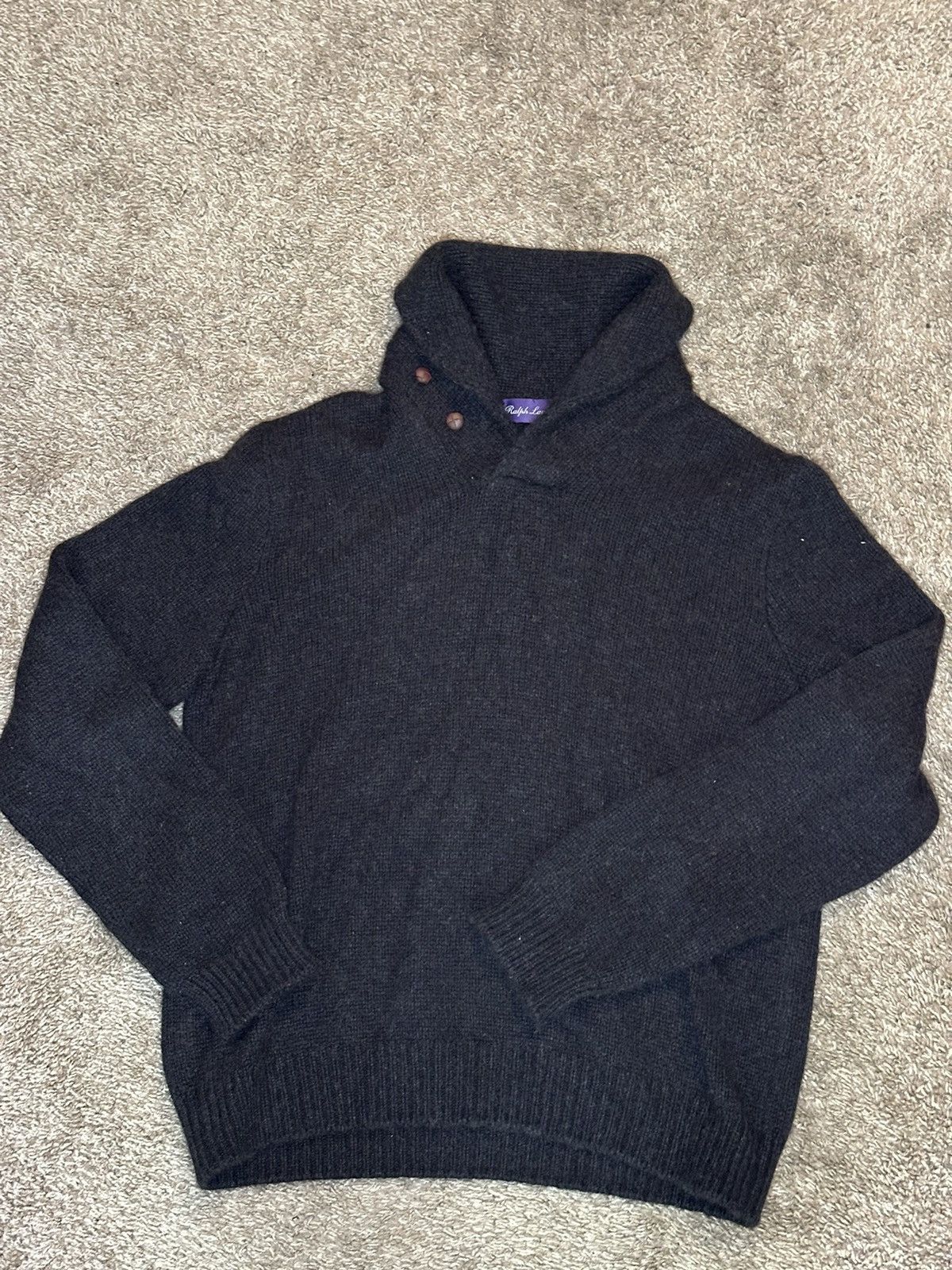 image of Ralph Laurent Sweater 100% Cashmere Purple Label in Grey, Men's (Size Large)
