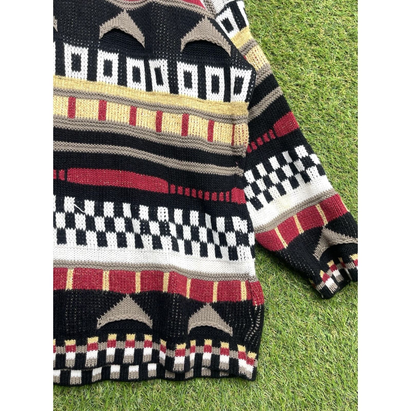 Vintage VINTAGE Cosby Sweater Womens Large Oversized Hand Knitted Embroidered 3D Knit Size L / US 10 / IT 46 - 3 Thumbnail