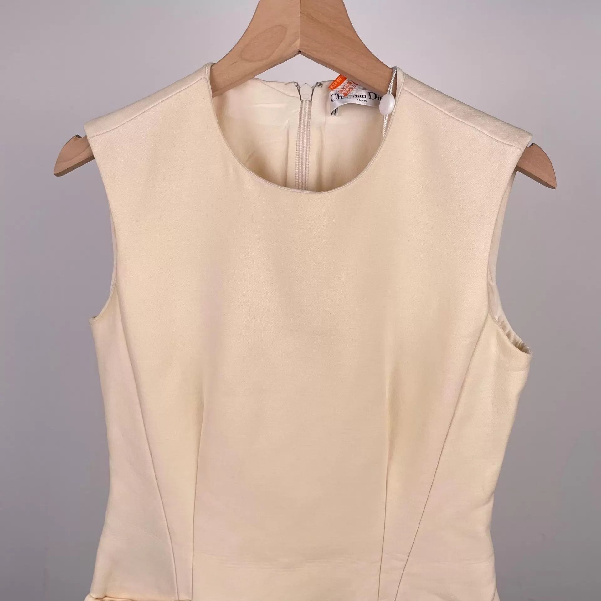 Dior Dior pale yellow wool silk dress 34 Size XS / US 0-2 / IT 36-38 - 7 Thumbnail