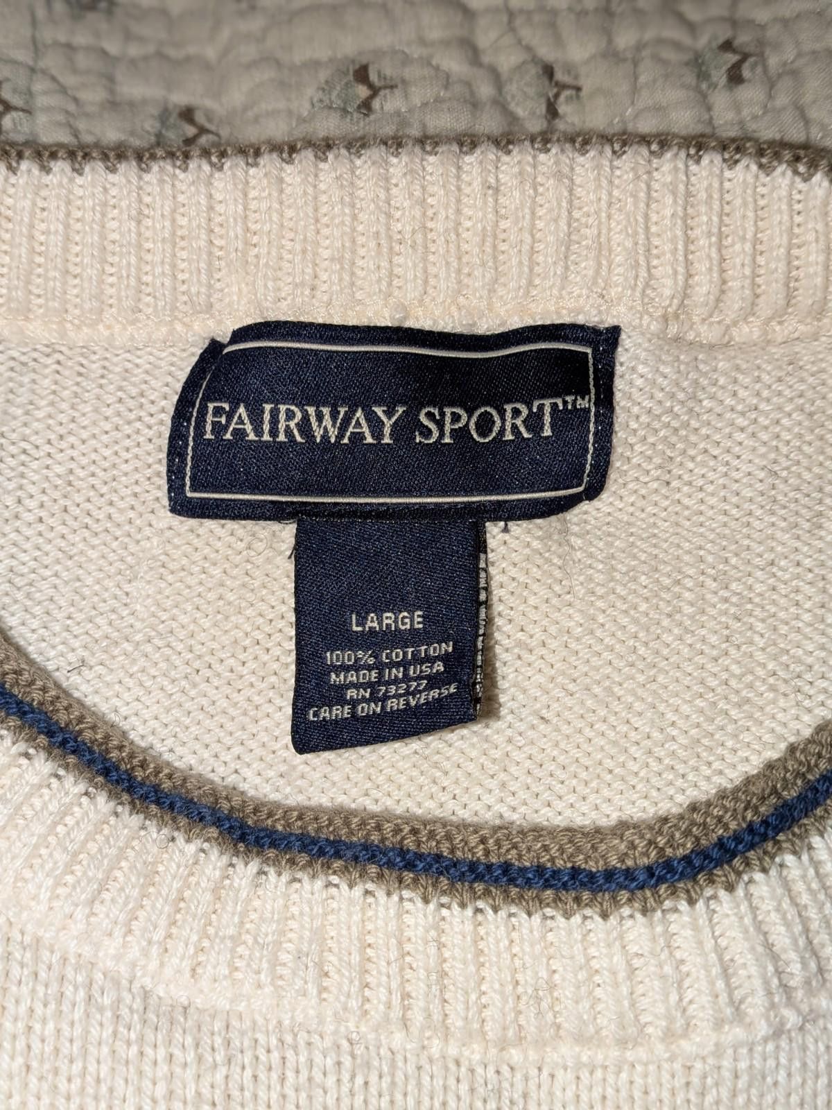 Designer VTG 90s Fairway Knitted Crewneck Embroidered Golfer Sweater Size US L / EU 52-54 / 3 - 7 Thumbnail