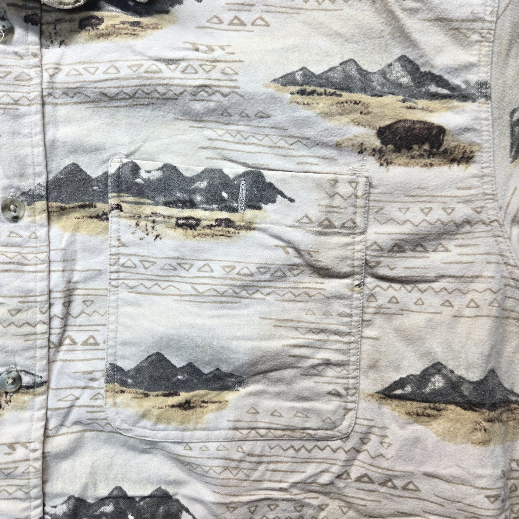 Vintage Cabela's Shirt Men Adult XL Button-Up Tan Beige Outdoor Gear Heavy Mountains Cotton Button-Down Collared Long Sleeve Size US XL / EU 56 / 4 - 3 Thumbnail