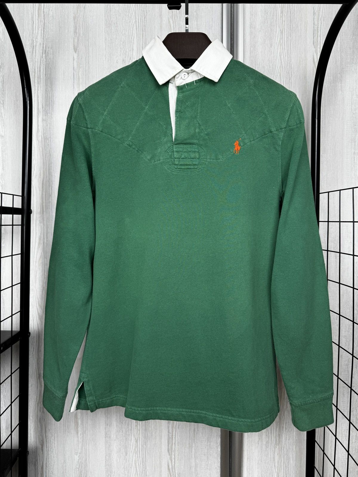 Polo Ralph Lauren Polo Ralph Lauren vintage green rugby polo shirt y2k 90 rare Size US S / EU 44-46 / 1 - 2 Thumbnail