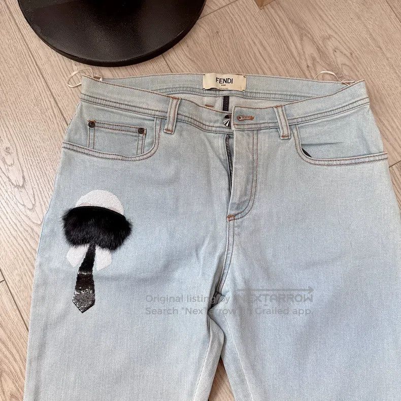 Fendi Fendi Kaiser Lagerfeld Logo Jeans Size 27" / US 4 / IT 40 - 2 Thumbnail