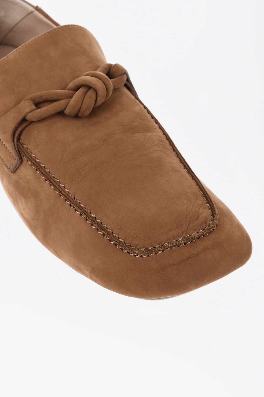 Bottega Veneta og1mm0426 Nubuck Loafers in Brown Size US 6 / EU 39 - 4 Thumbnail