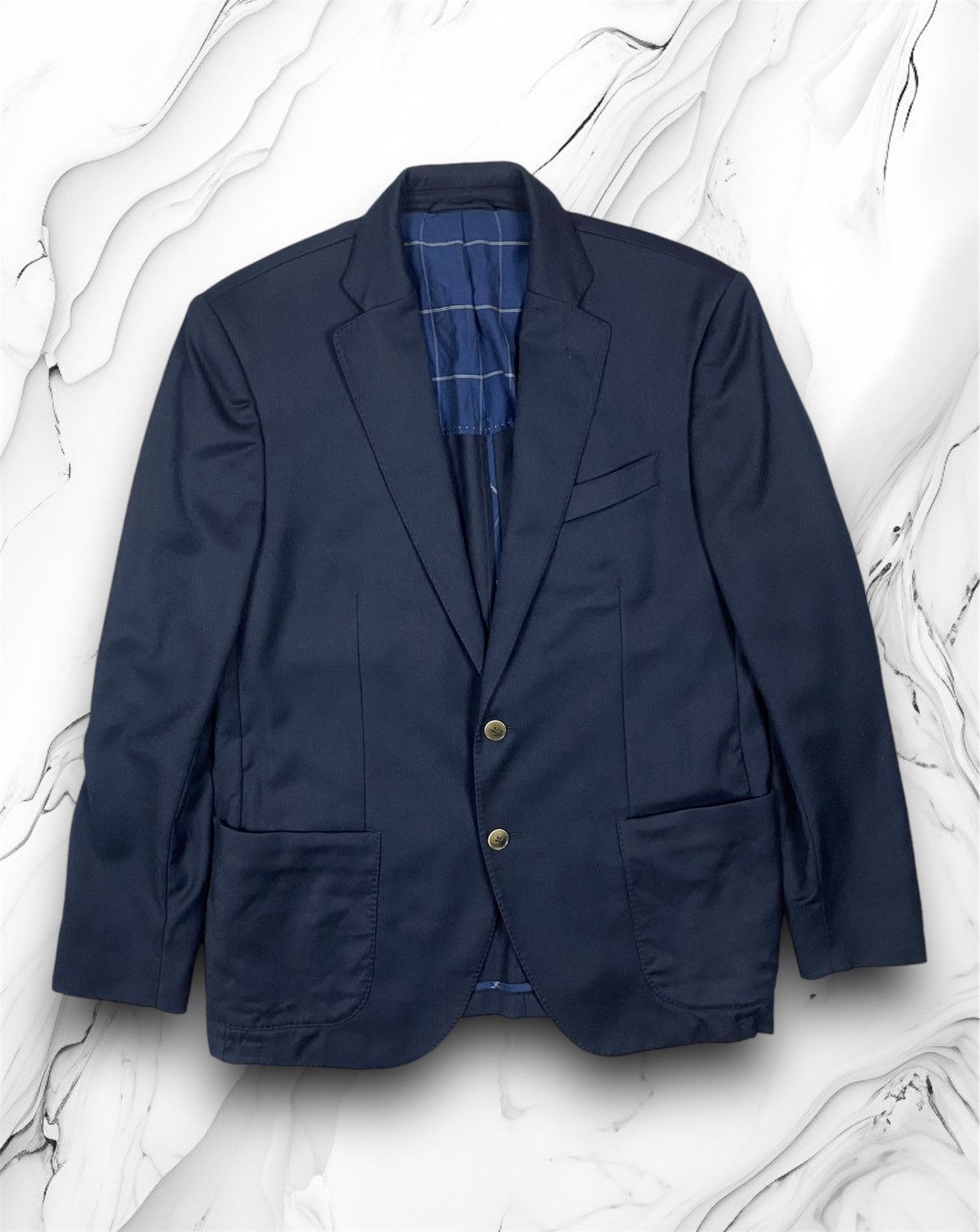 Hackett Vintage Hackett London Wool Plain Flannel Brazer jacket og Size 44R - 1 Thumbnail