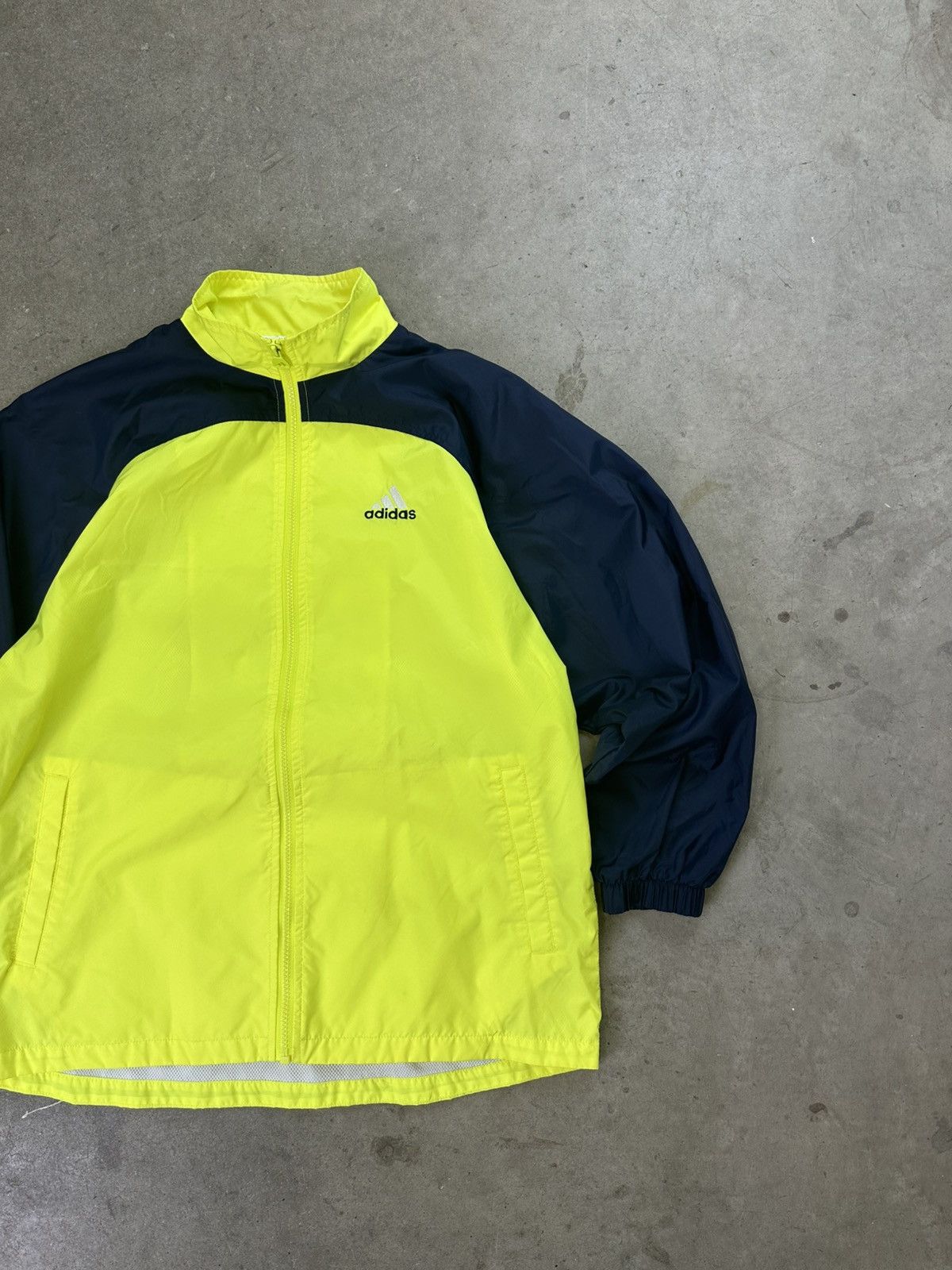 Adidas × Vintage Vintage Adidas Neon Zip Up Windbreaker Large 90s Size US L / EU 52-54 / 3 - 4 Thumbnail