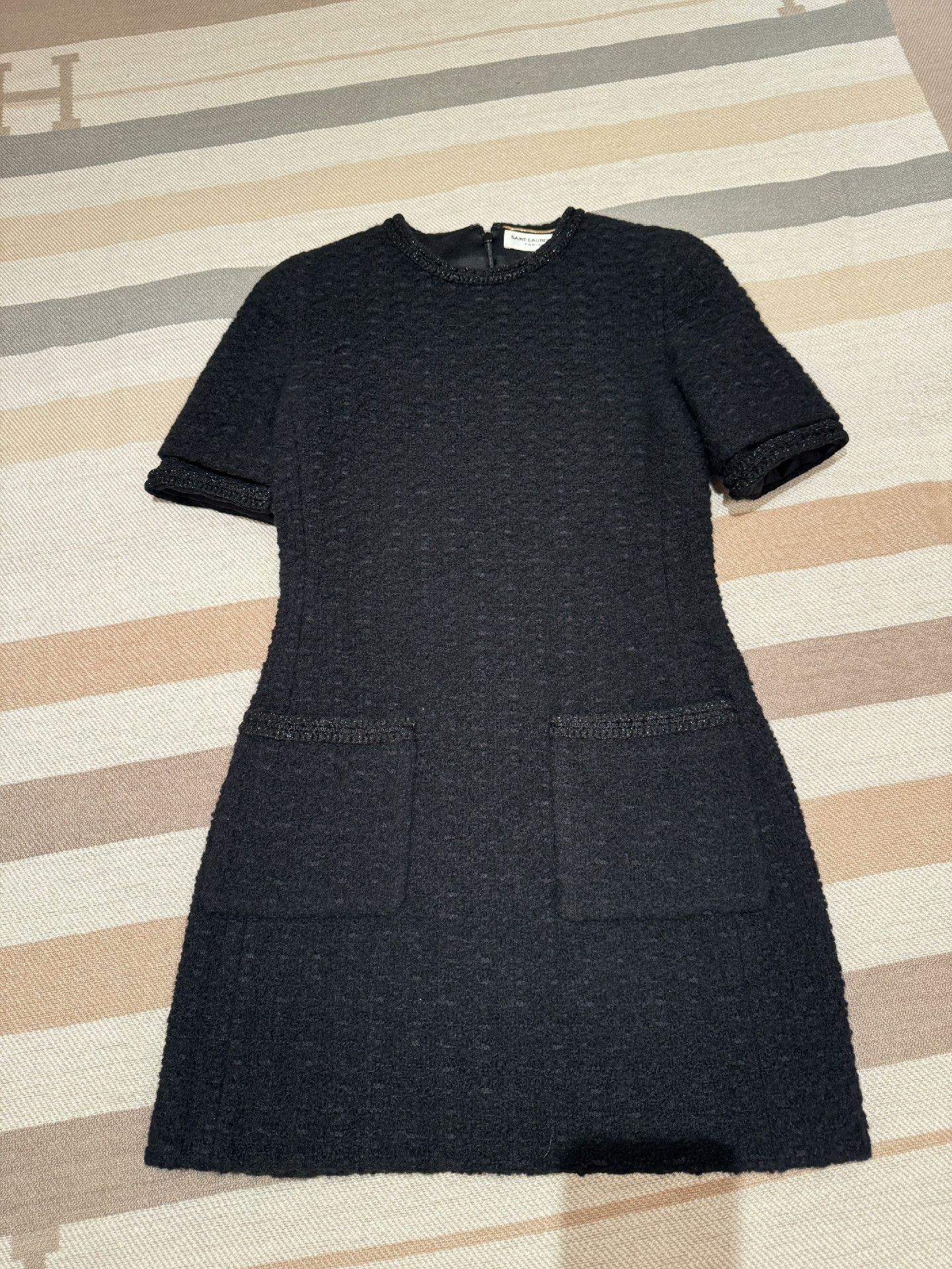 Saint Laurent Paris Saint Laurent Black Tweed Cocktail Dress Size XS / US 0-2 / IT 36-38 - 1 Thumbnail