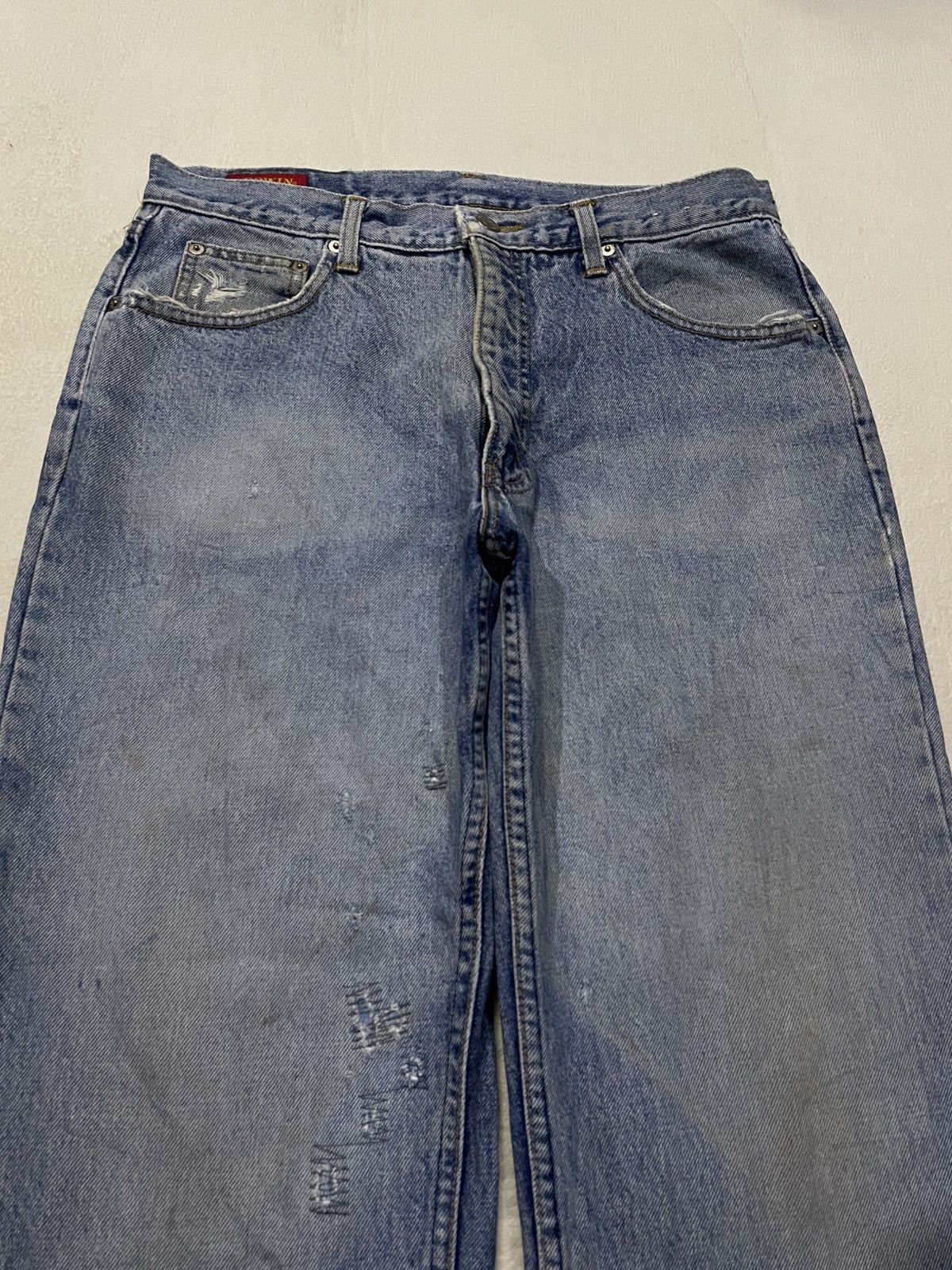 Edwin Vintage EDWIN Baggy Distress Mudwash Denim Jeans Size US 32 / EU 48 - 2 Thumbnail