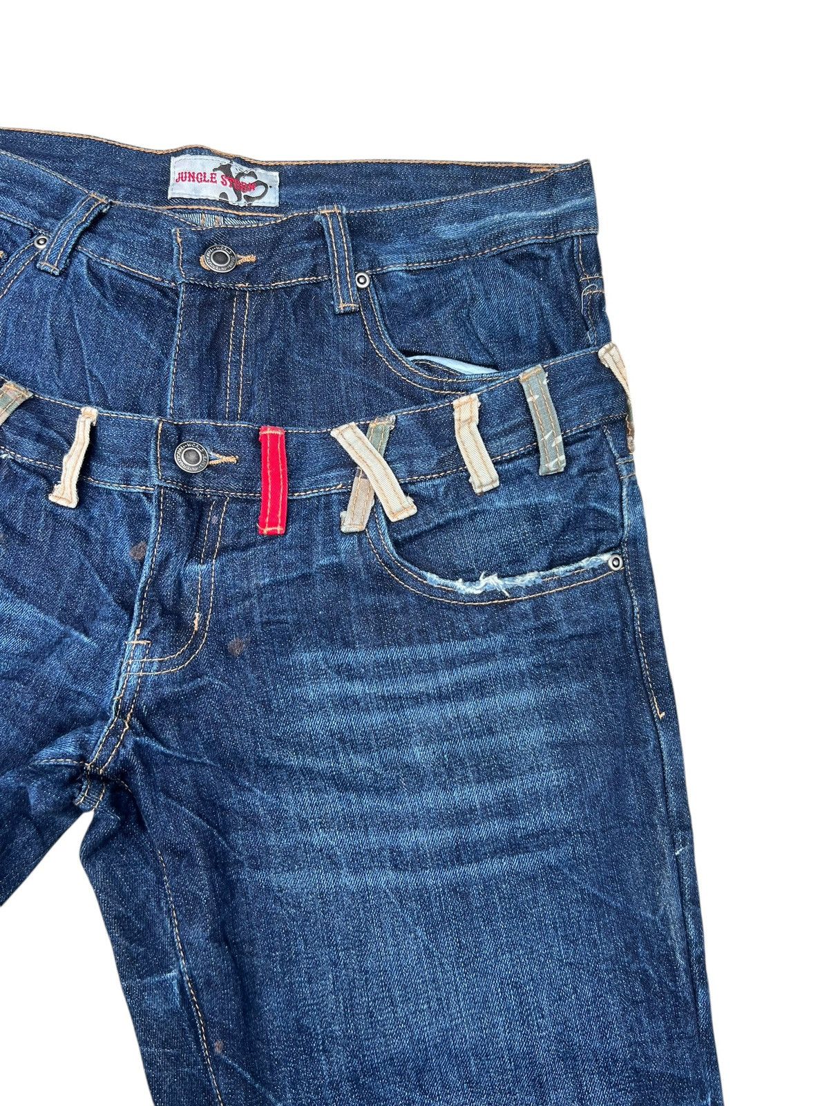 Japanese Brand Stains Denim Double Waist Jungle Storm Japan Jeans Size US 32 / EU 48 - 10 Thumbnail