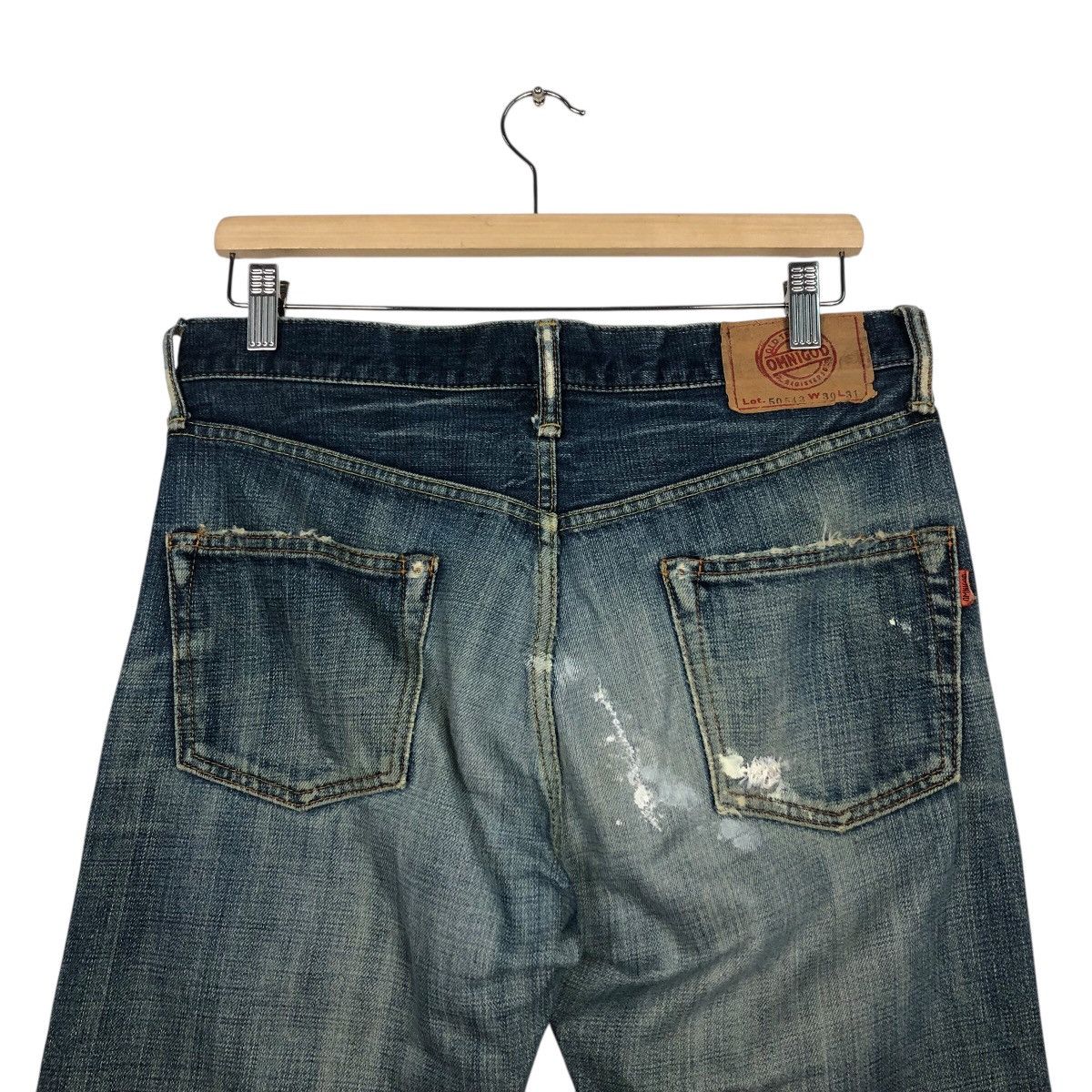 OMNIGOD Omnigod Japanese Selvedge Distressed Faded Indigo Denim Rare Size US 32 / EU 48 - 10 Thumbnail