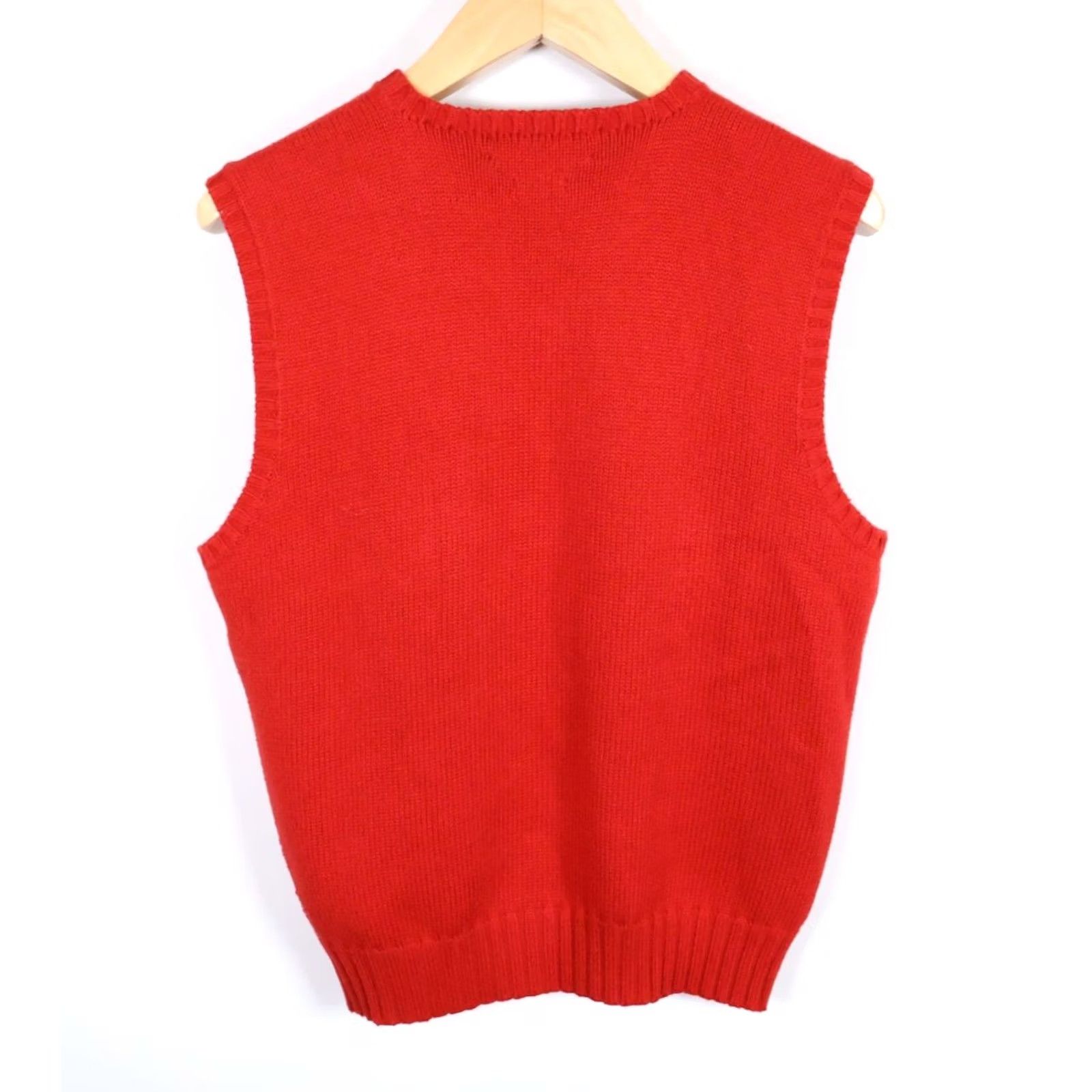 Polo Ralph Lauren Polo Ralph Lauren Sweater Vest Shirt Men Large Red Cotton V-Neck Knit Vest Preppy Dad Retro Holiday Vintage? Size US L / EU 52-54 / 3 - 2 Thumbnail