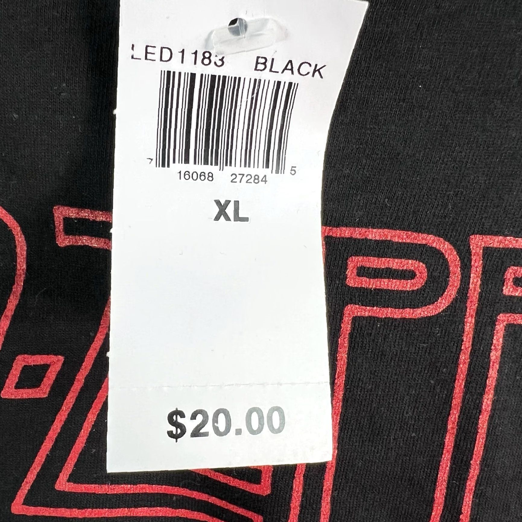 Vintage Led Zeplin T-Shirt Mens XL Black NEW Graphic Print Crew Neck Short Sleeve Cotton Knit Summer Fall Spring Band Music Rock LED Size US XL / EU 56 / 4 - 4 Thumbnail