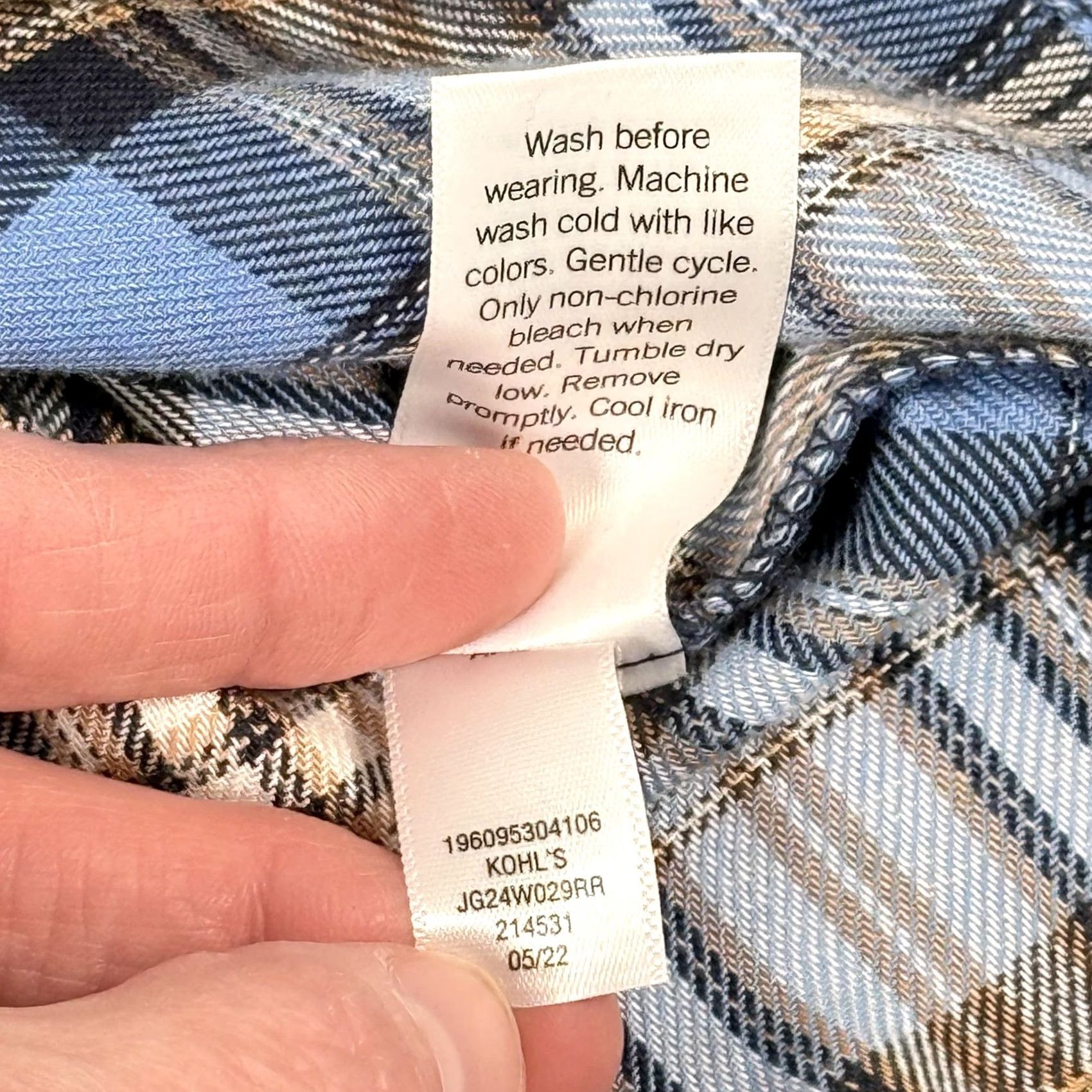 Vintage SO Plaid Flannel Rugby Shirt LS Button Front Waffle Knit Oversized Slim Juniors S Blue Womens Size S / US 4 / IT 40 - 5 Thumbnail