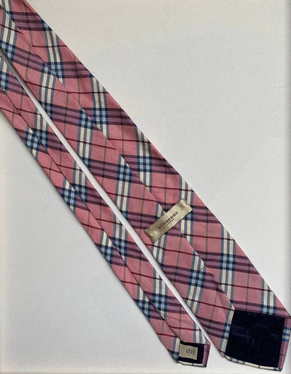 Burberry Burberry London luxury nova check tie pink linen/silk Size ONE SIZE - 1 Thumbnail