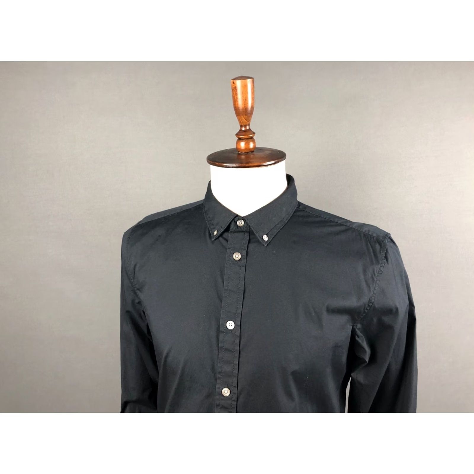 Diesel Diesel Shirt XL Black Cotton Slim Fit Mens Button-Up Collared Long Sleeve Casual Size US XL / EU 56 / 4 - 4 Thumbnail