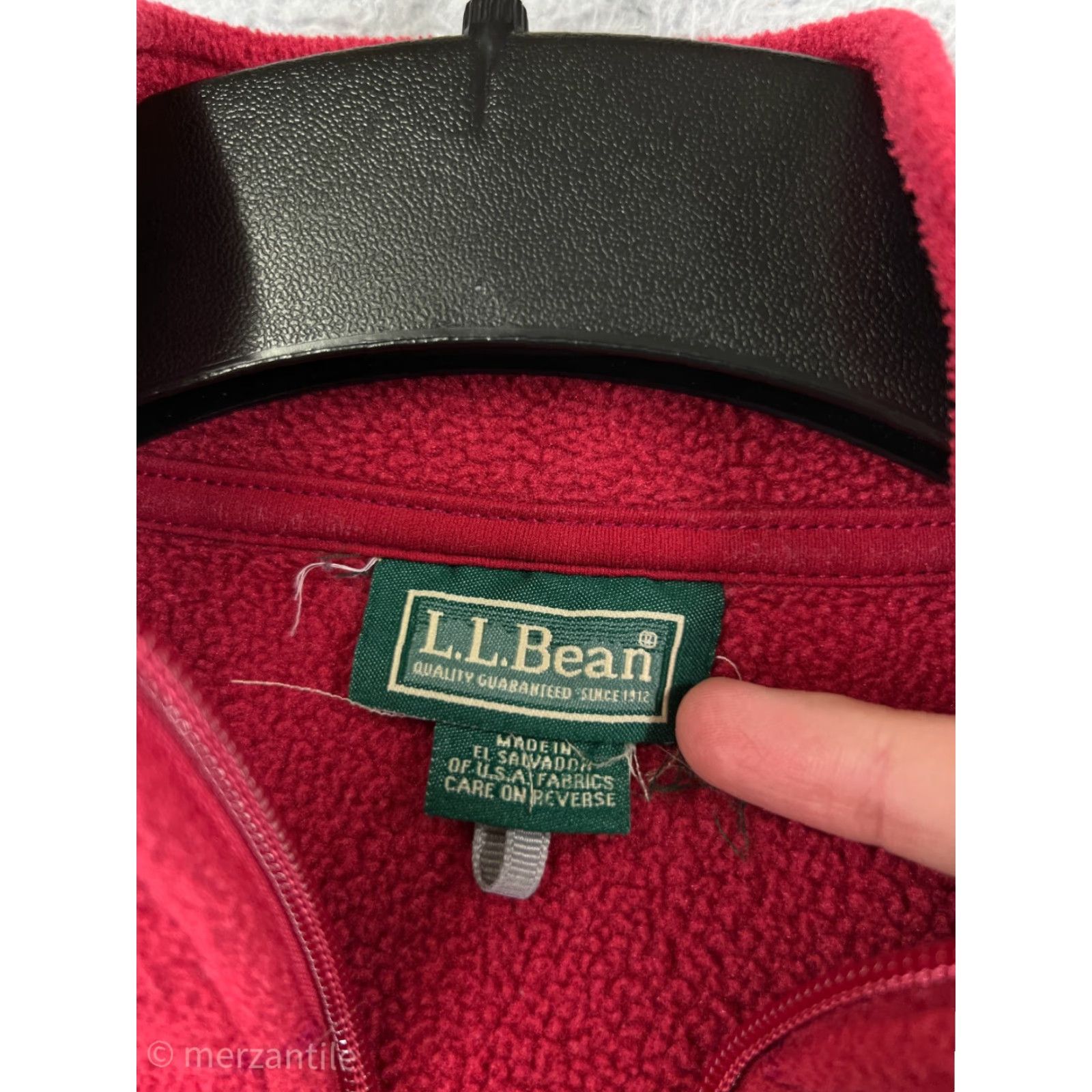 Vintage VINTAGE L.L. Bean Sweater Women Full Zip Mediun RedFleece Pockets Mock Neck Size M / US 6-8 / IT 42-44 - 3 Thumbnail