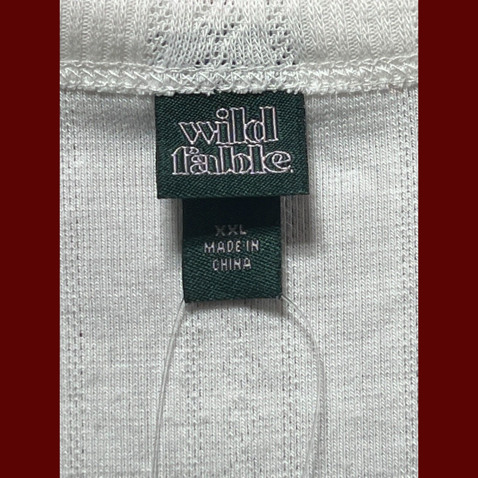 Other Wild Fable - Women's Long Sleeve Pointelle T-Shirt - White - Size XXL / US 16-18 / IT 52-54 - 9 Thumbnail