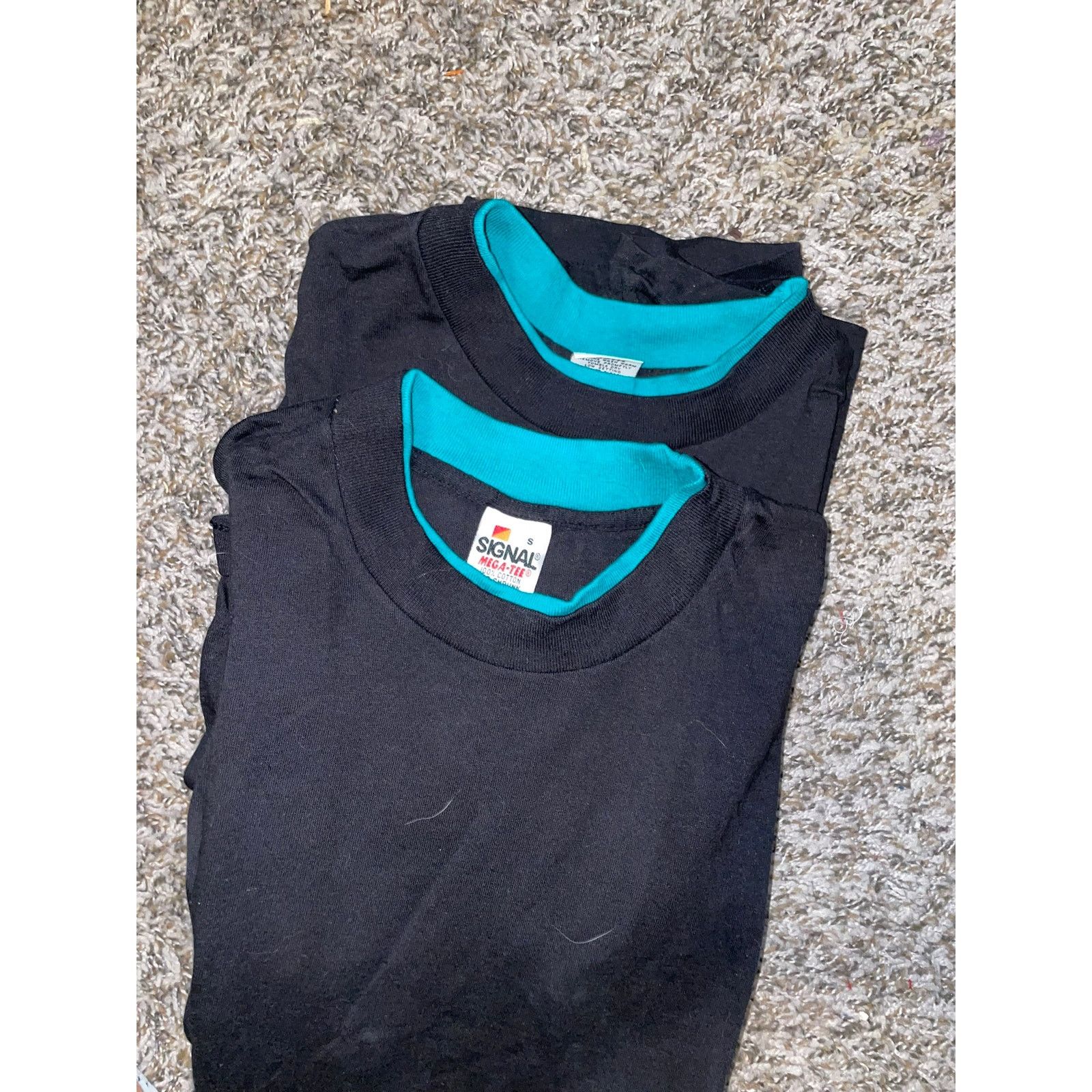 Signal Sport 90s Vintage Signal Mega-Tee 100% Cotton Blue Teal Shirt VTG Size US S / EU 44-46 / 1 - 8 Thumbnail