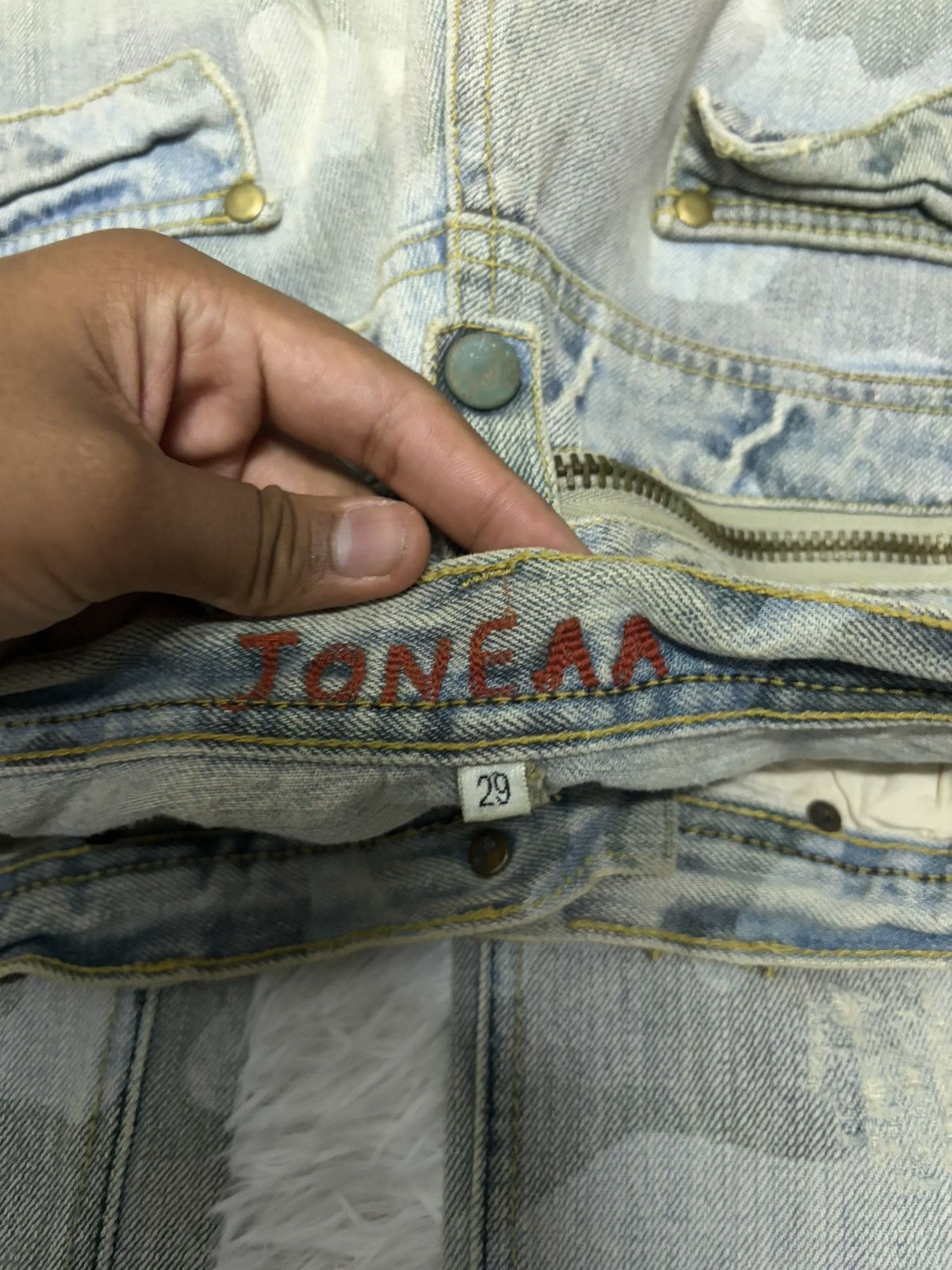 If Six Was Nine Rare Joneaa lace up double waist jeans Size US 30 / EU 46 - 3 Thumbnail