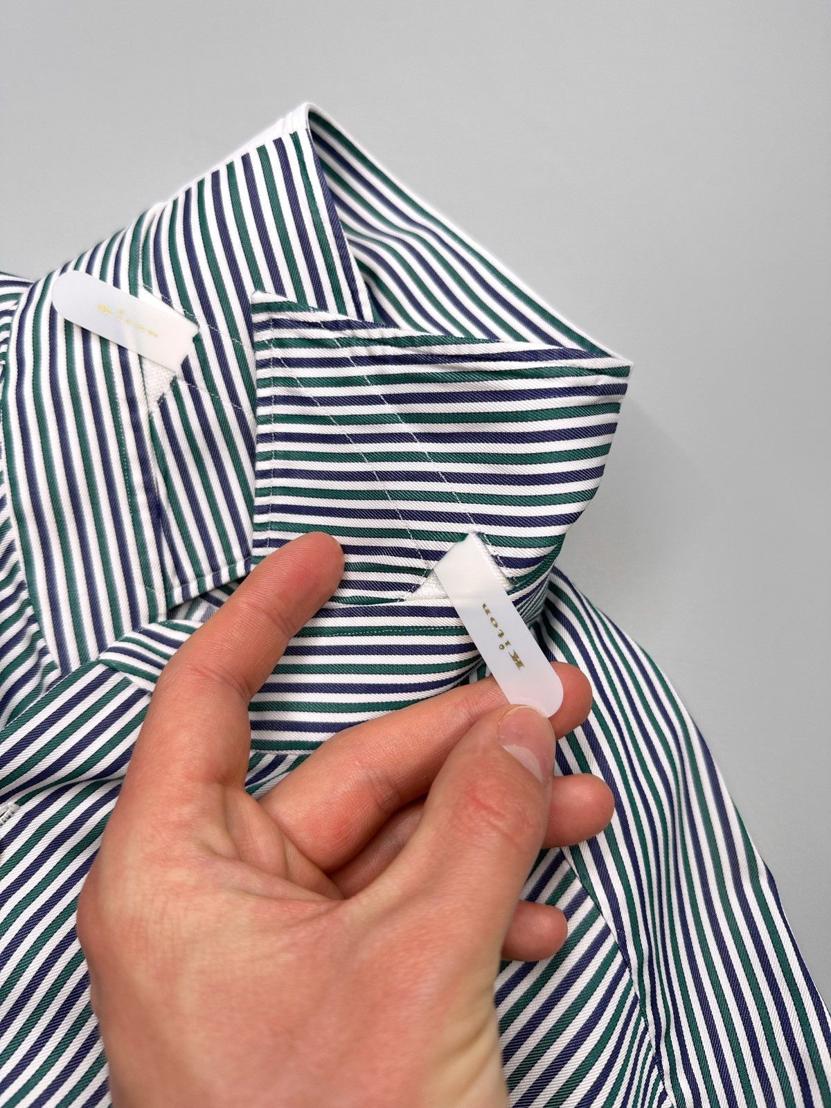 Kiton Kiton Striped Button Up Shirt Size US L / EU 52-54 / 3 - 7 Thumbnail