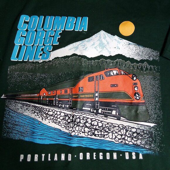 Jerzees Vintage Columbia Gorge Lines Portland Oregon T-Shirt Size US L / EU 52-54 / 3 - 1 Thumbnail