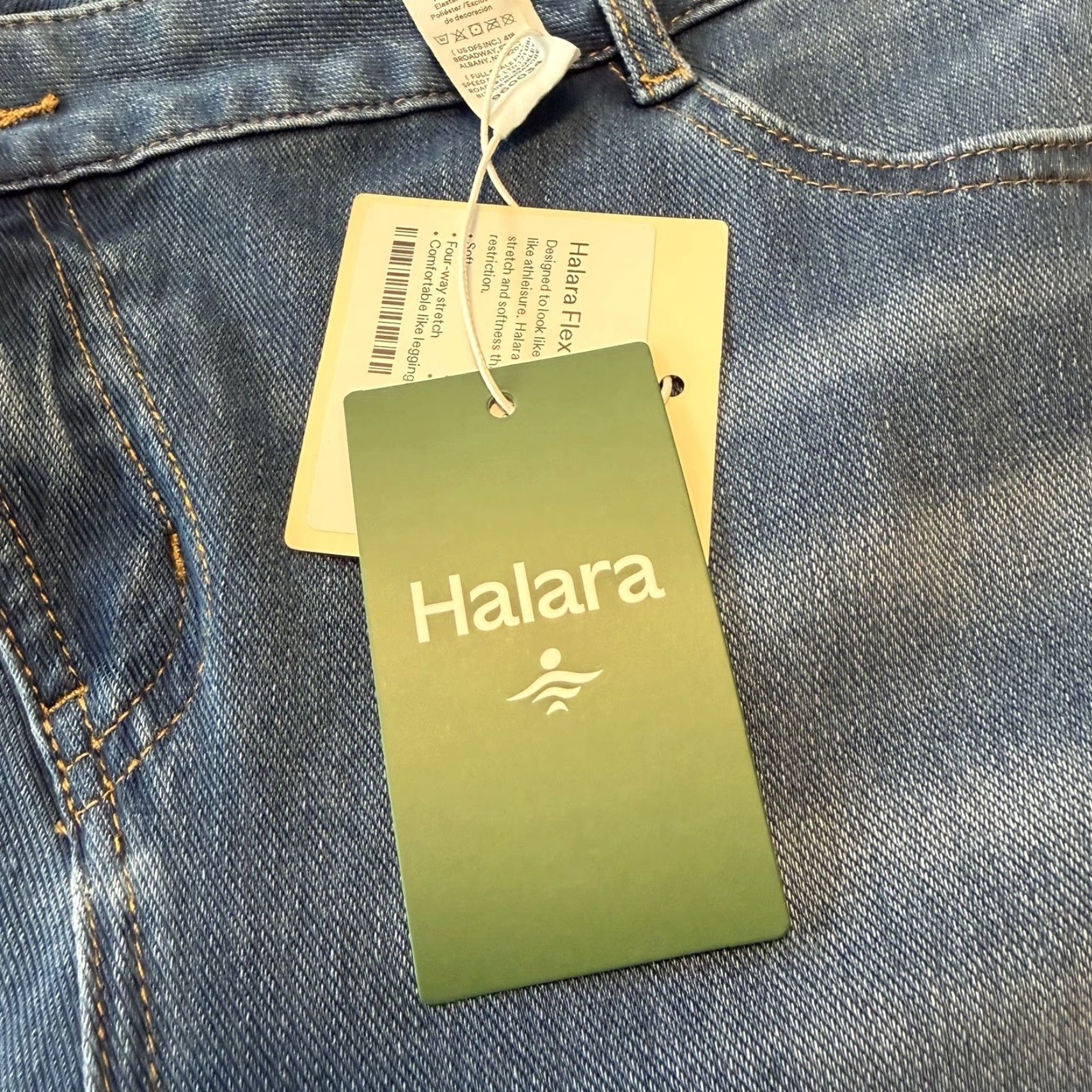 Vintage Halara Jeans Flared Wide Leg High Waisted XL Blue 34x31 Women’s Jeans Pants Pockets Bohemian City Vintage No Size 40" / US 18 - 3 Thumbnail