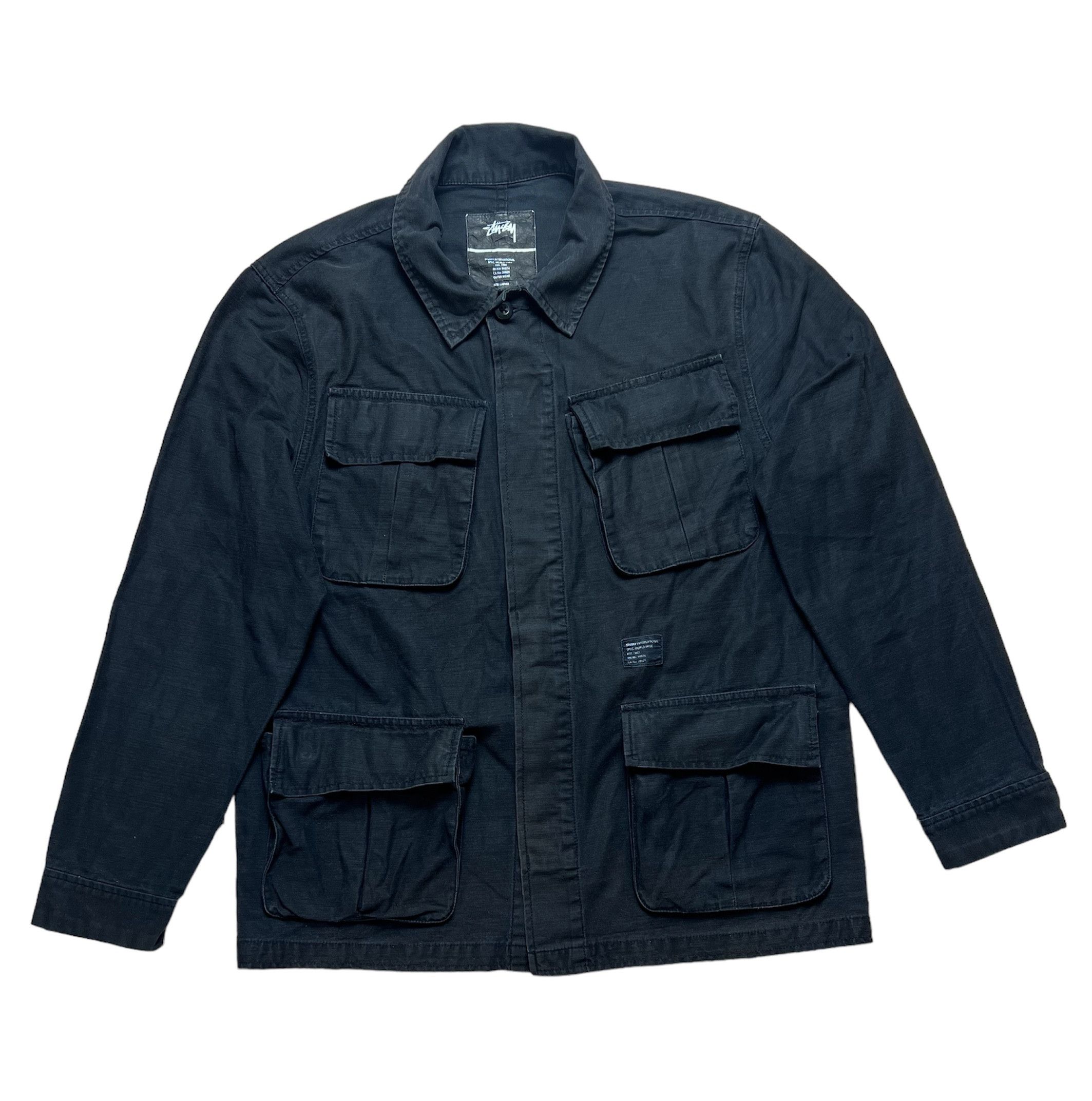image of Vintage Stussy Military Jacket in Black, Men's (Size XL)
